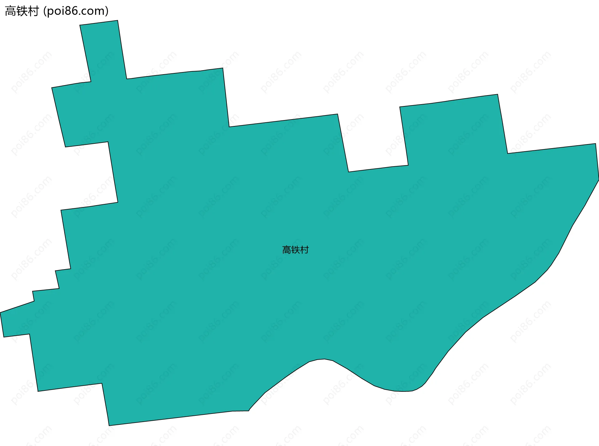 高铁村边界地图