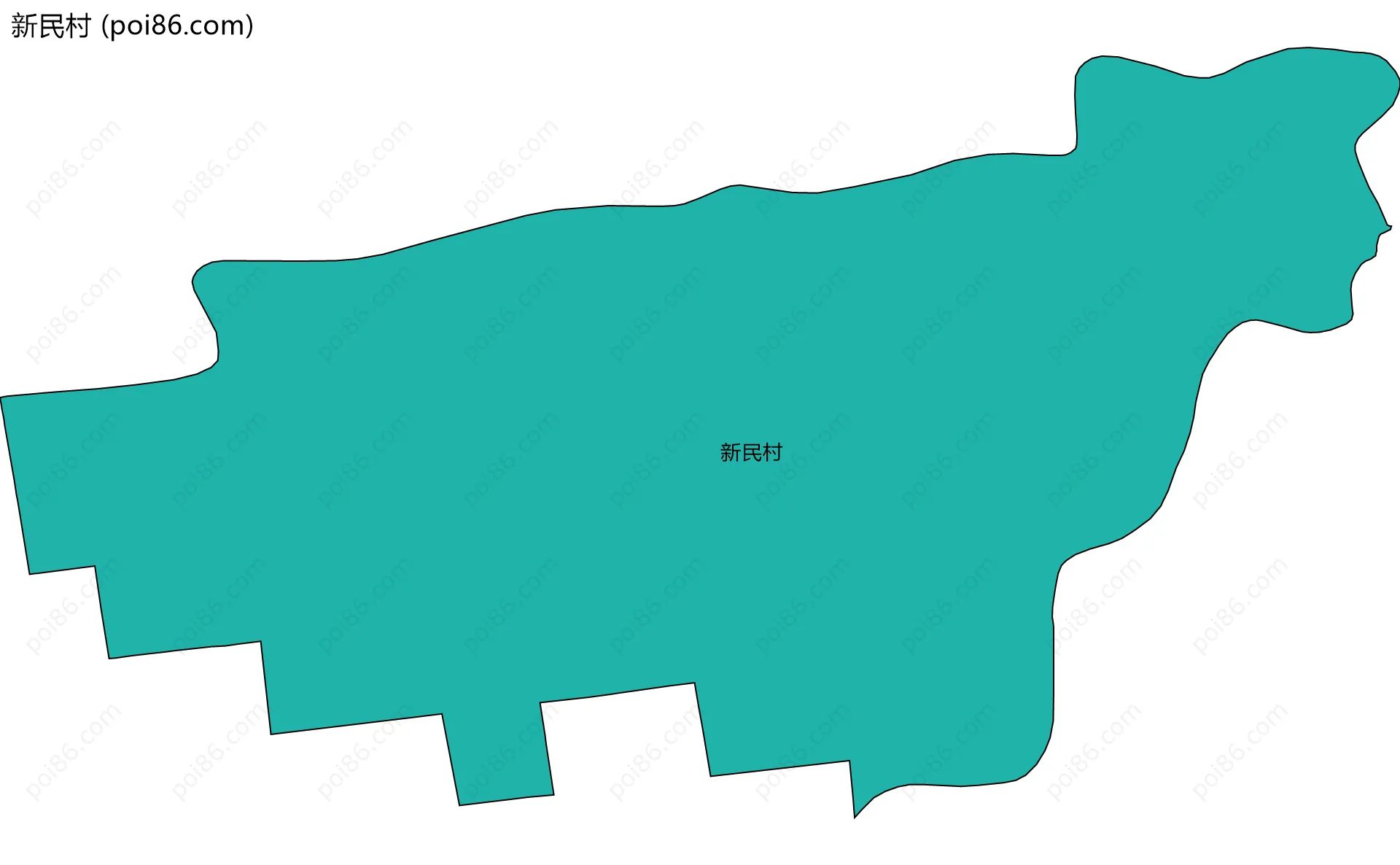 新民村边界地图