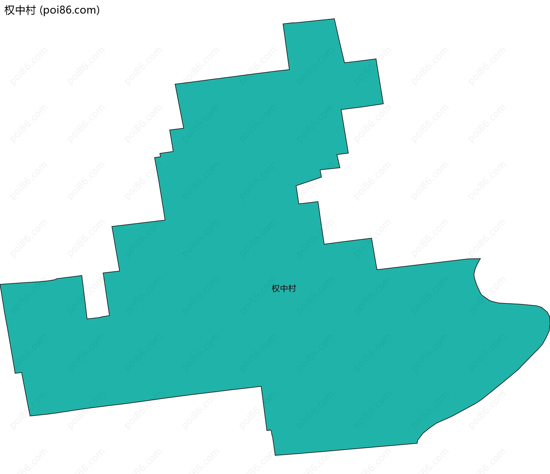 权中村边界地图