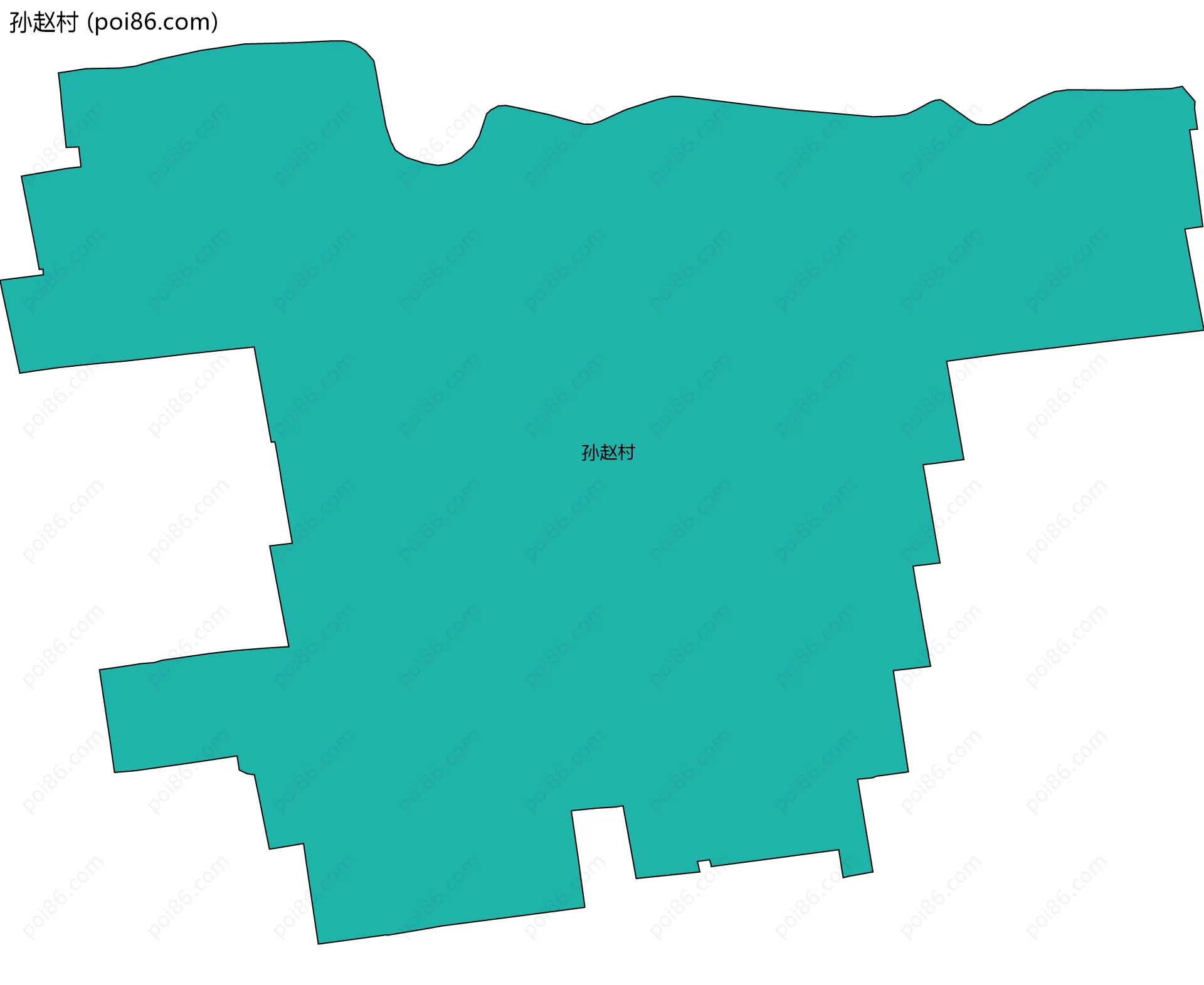 孙赵村边界地图