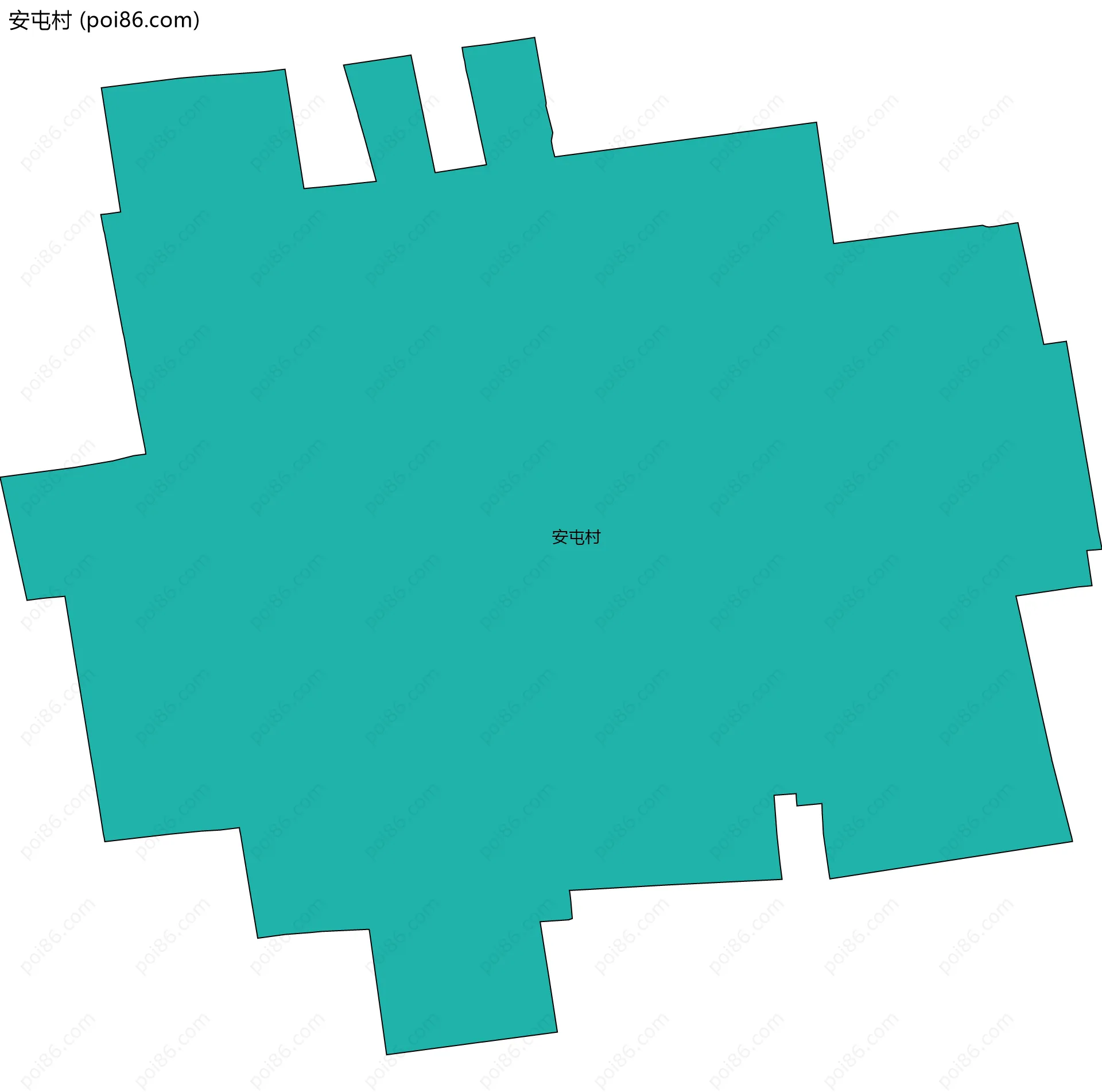 安屯村边界地图