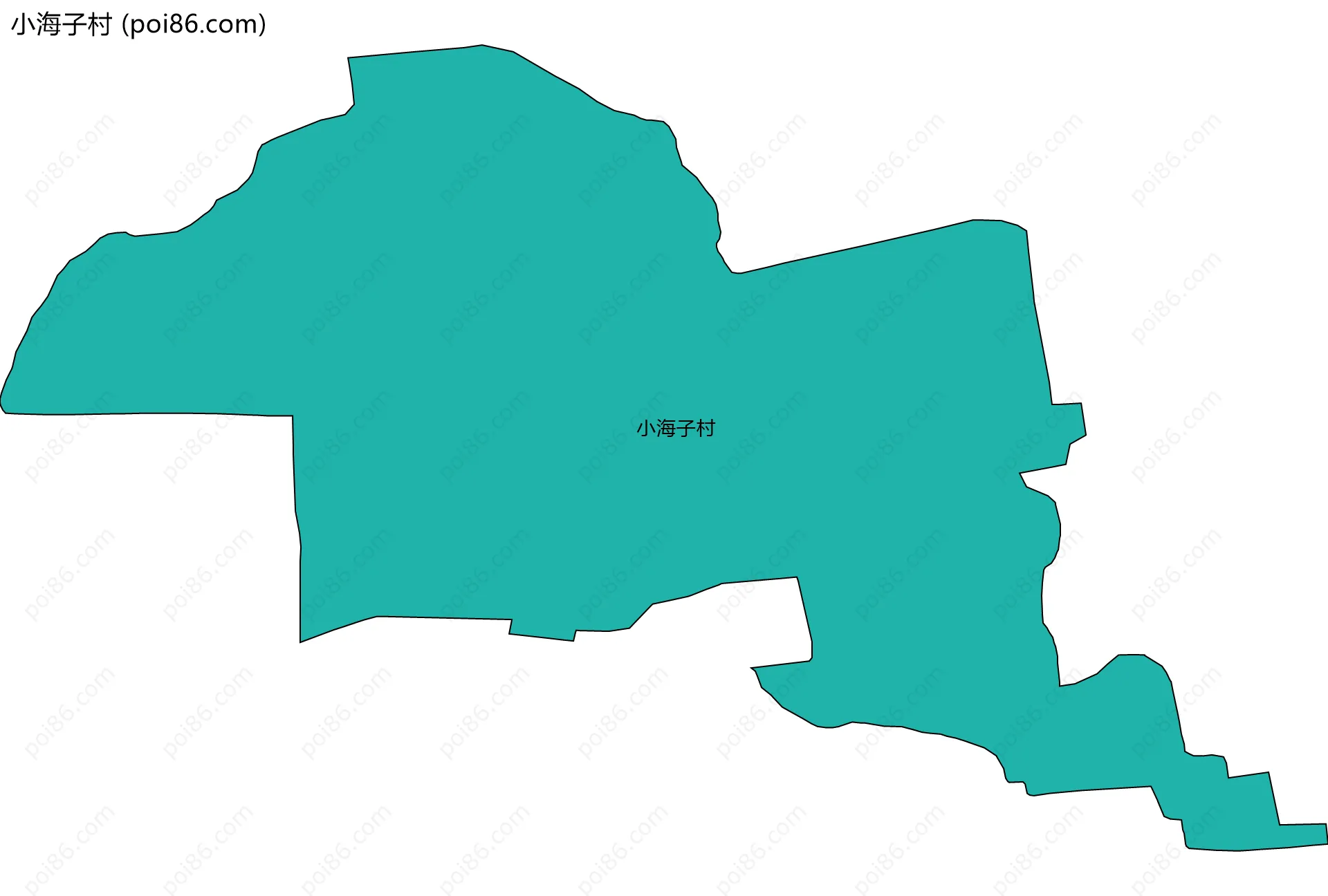 小海子村边界地图