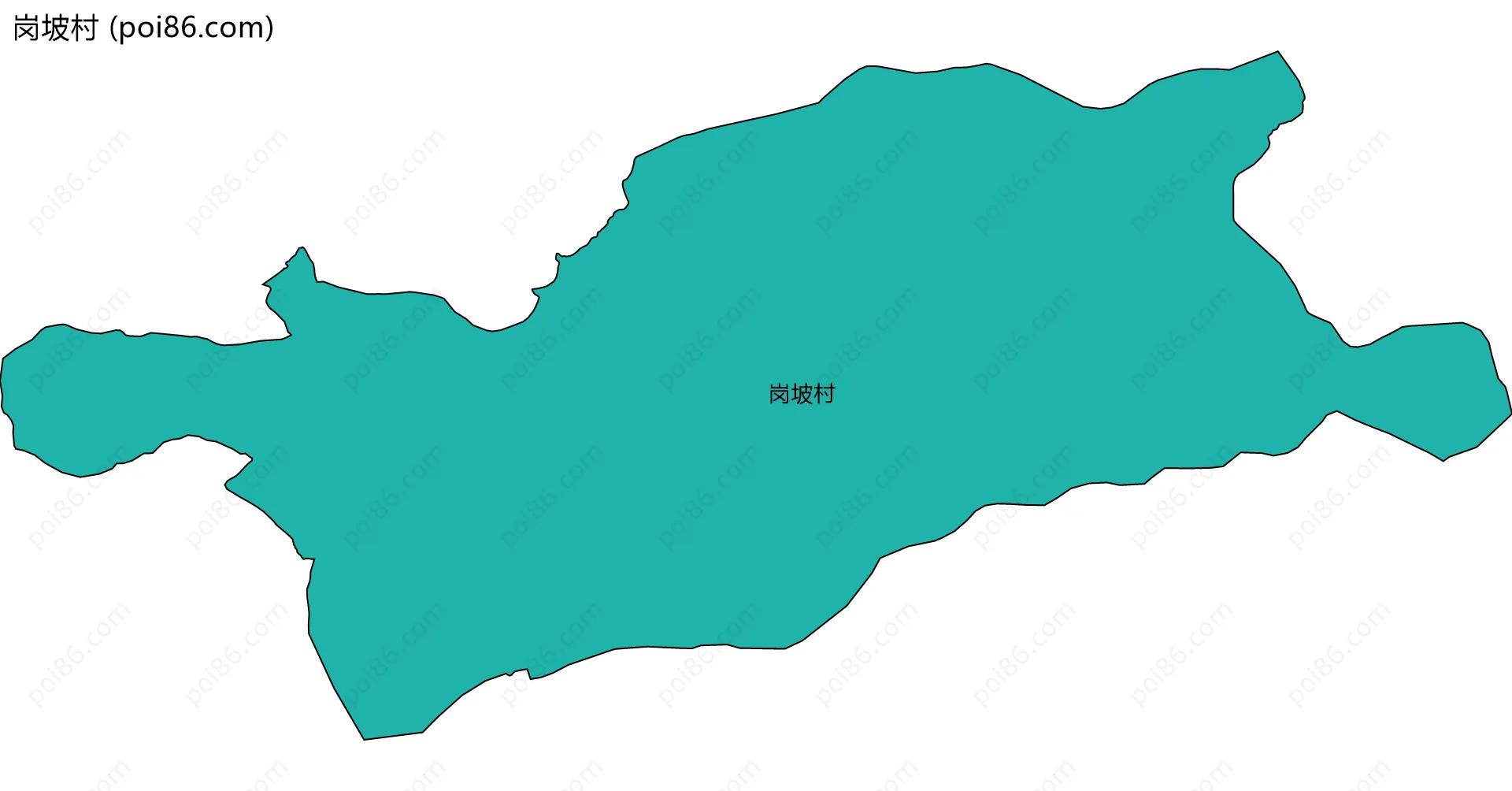 岗坡村边界地图