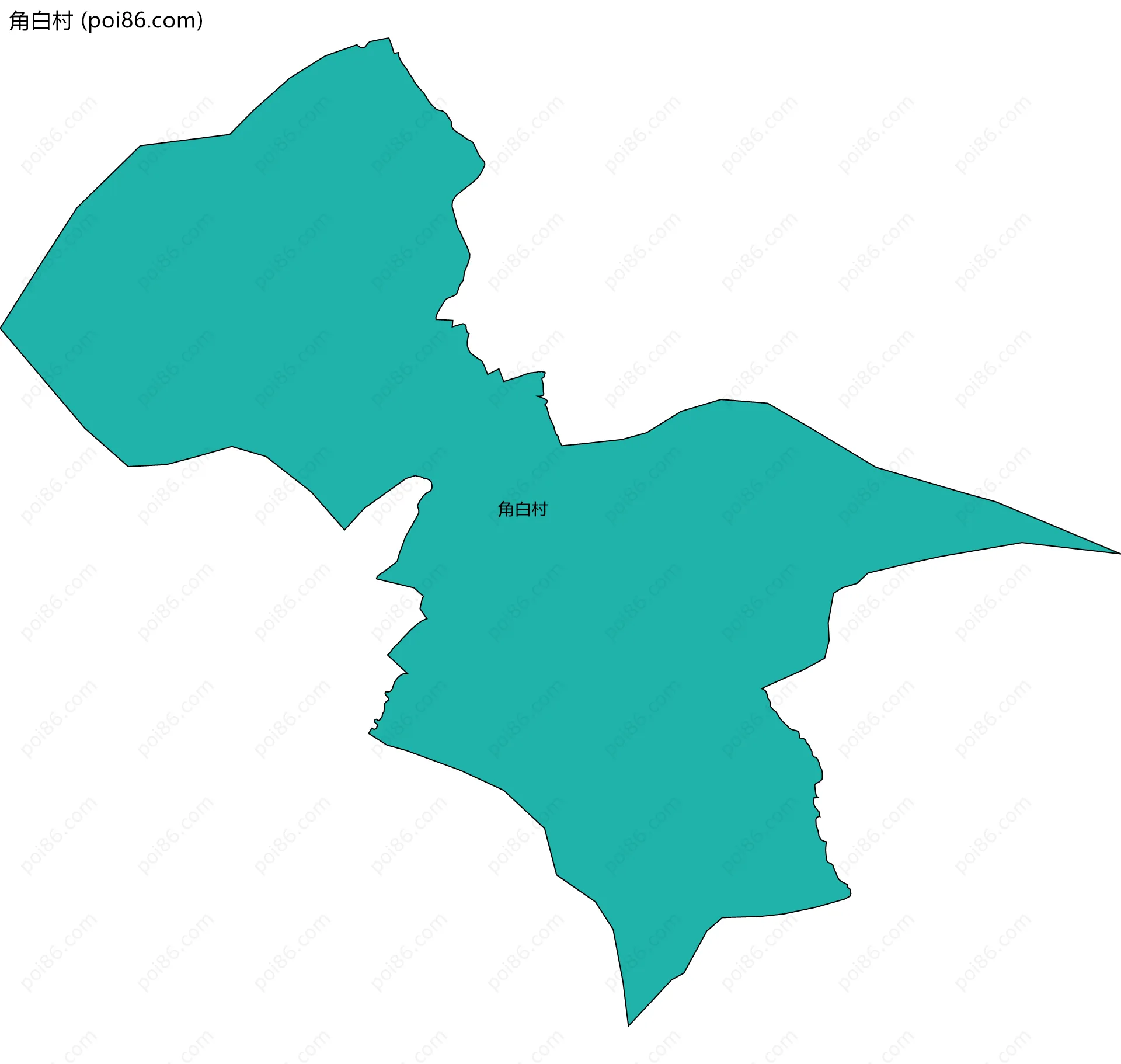 角白村边界地图
