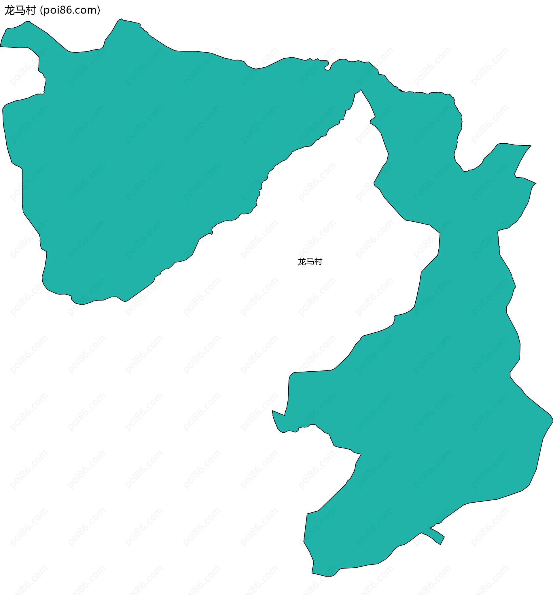 龙马村边界地图