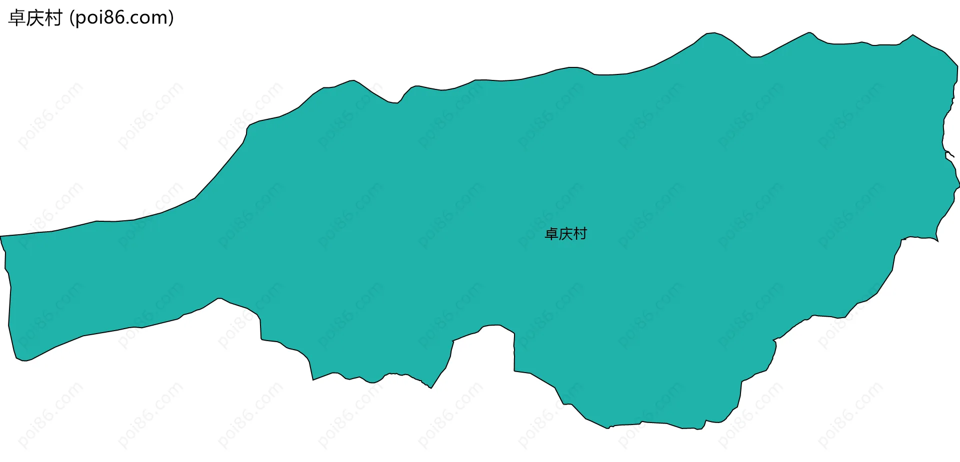 卓庆村边界地图