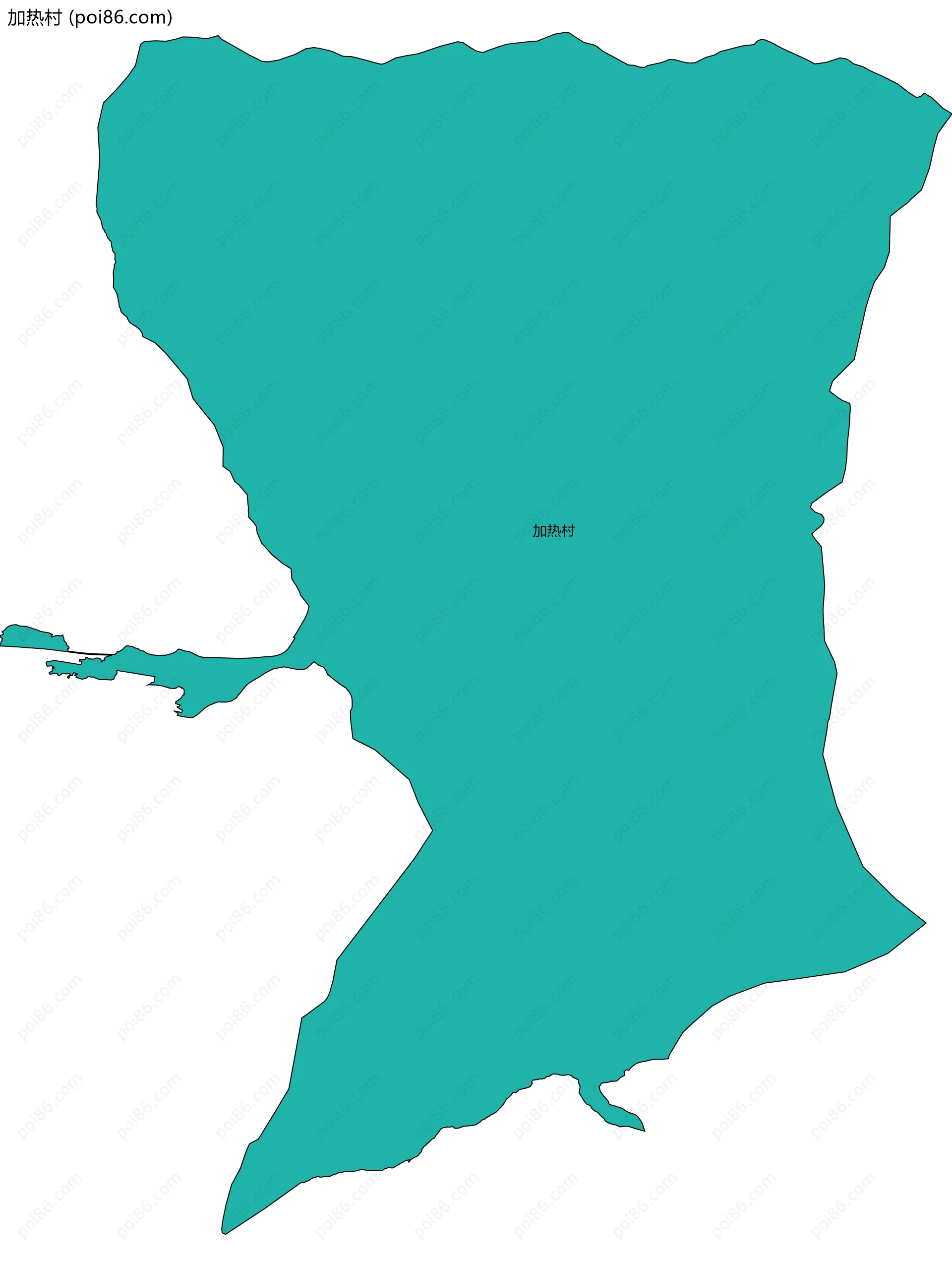 加热村边界地图