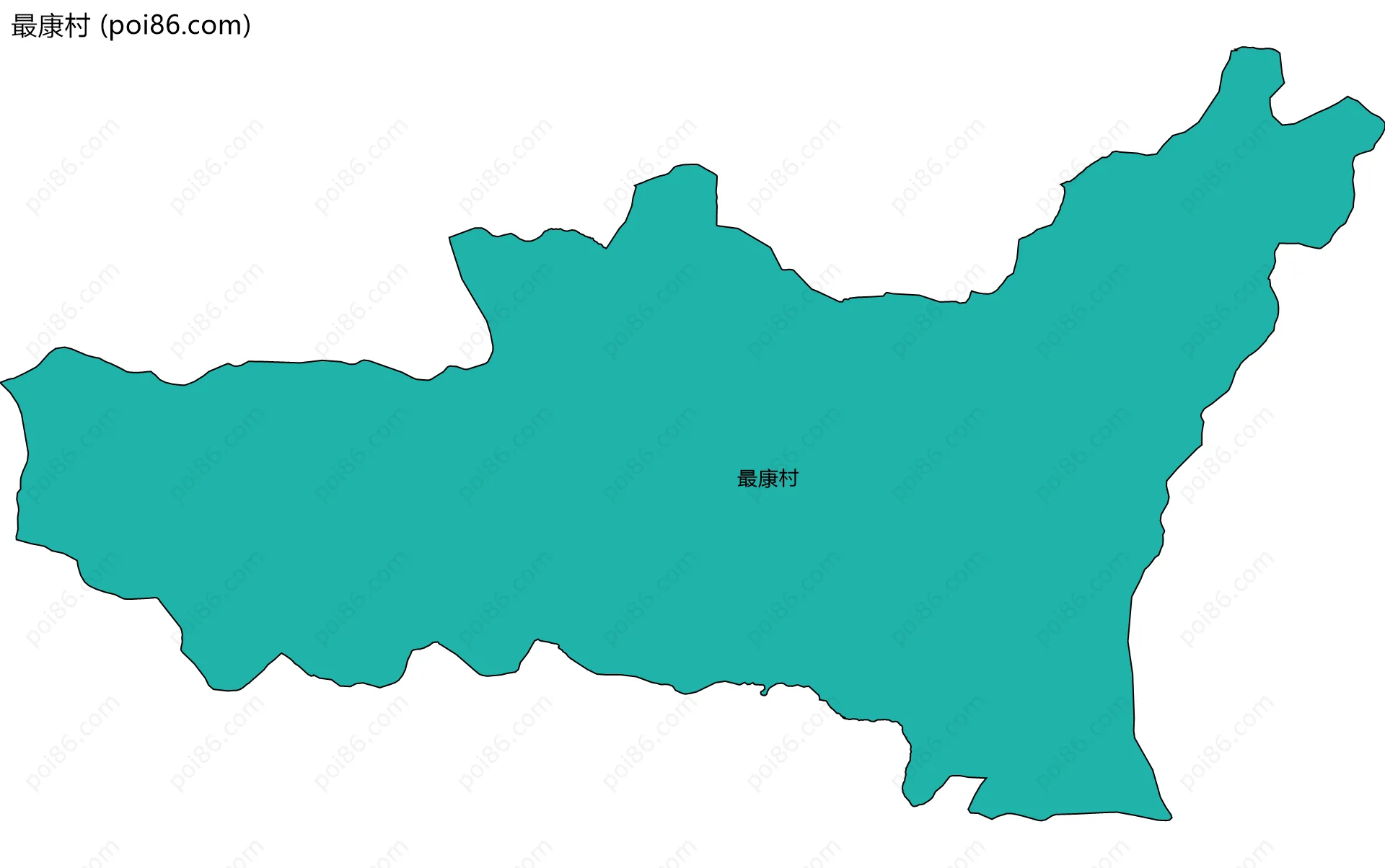 最康村边界地图