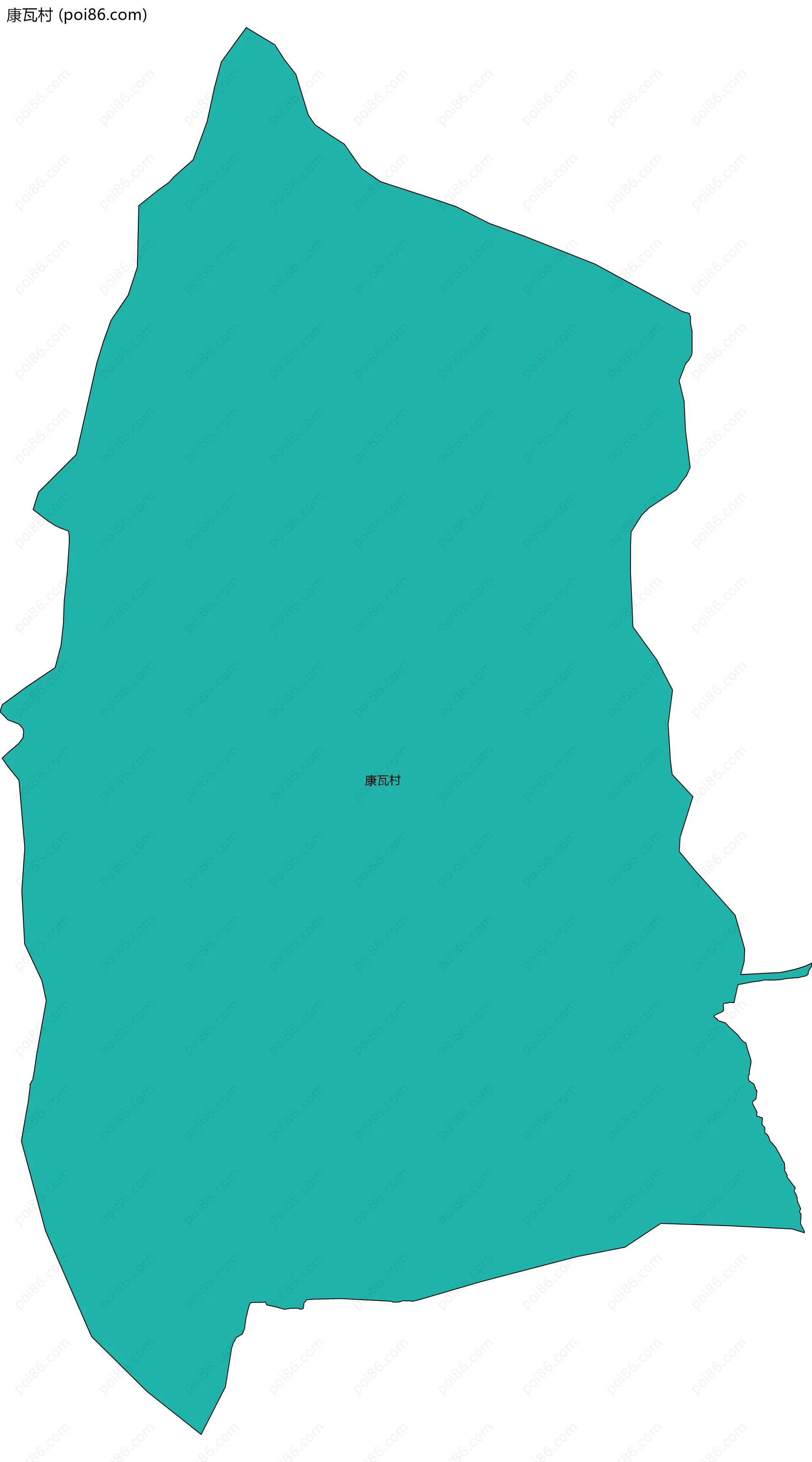 康瓦村边界地图