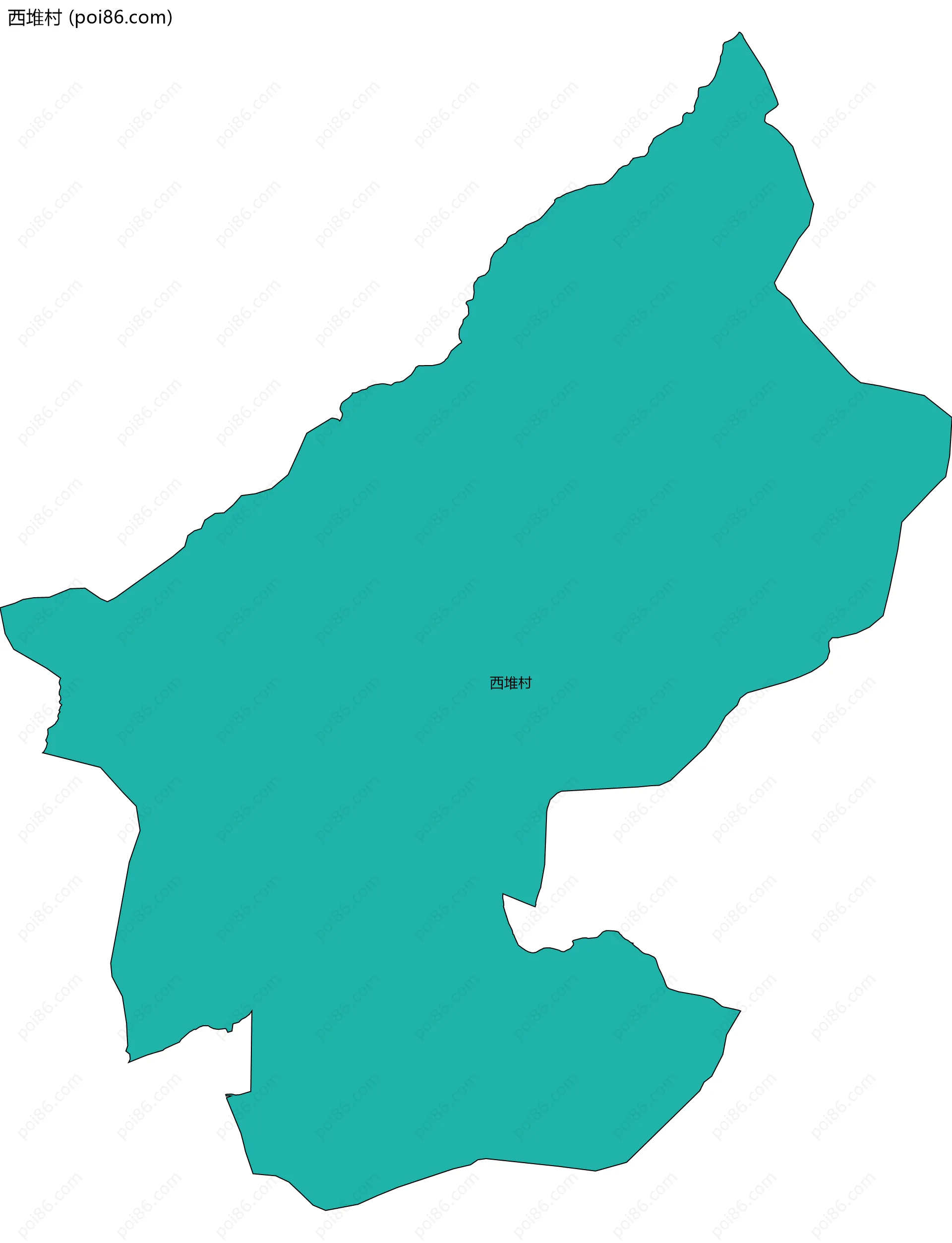 西堆村边界地图