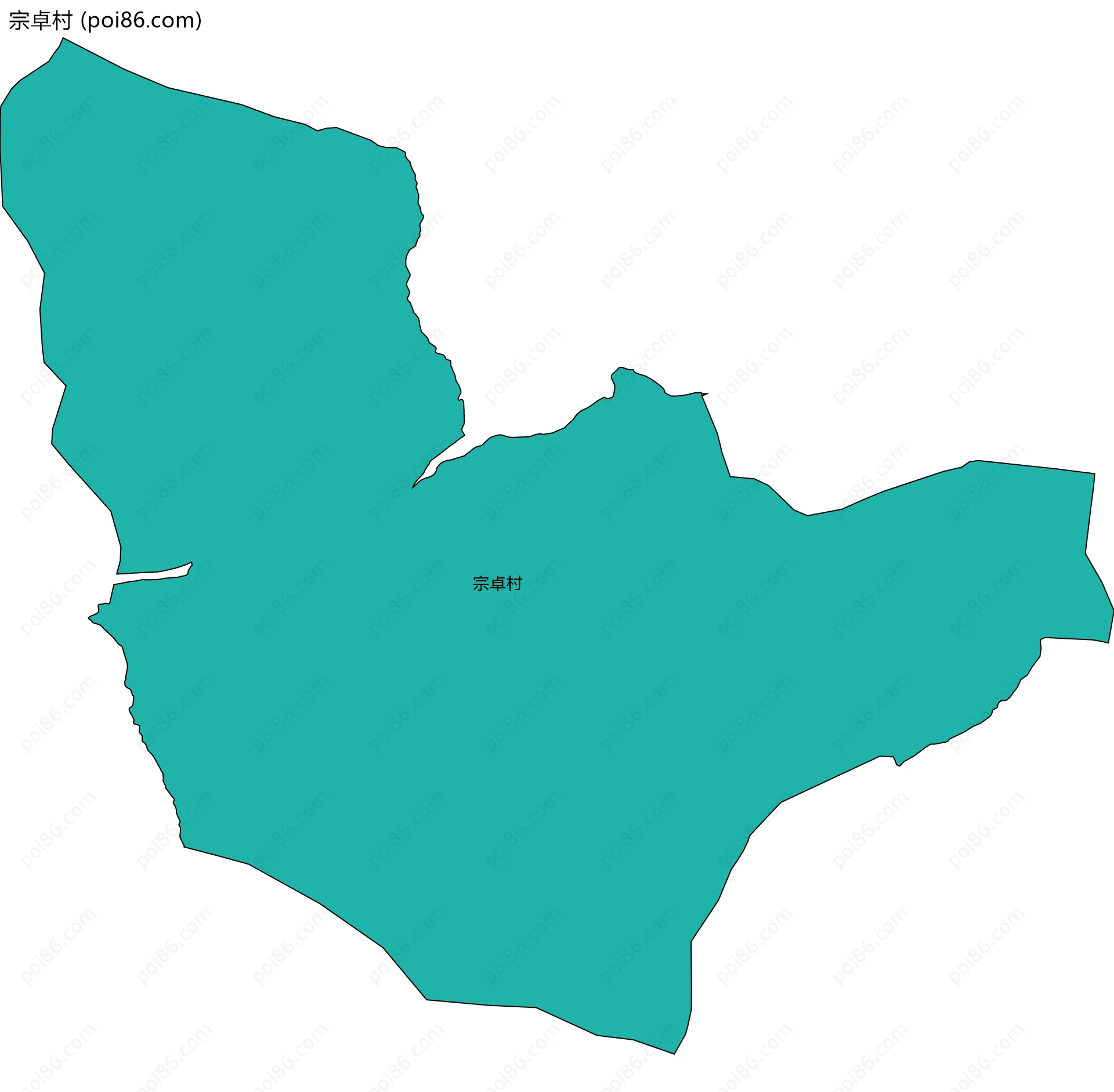 宗卓村边界地图