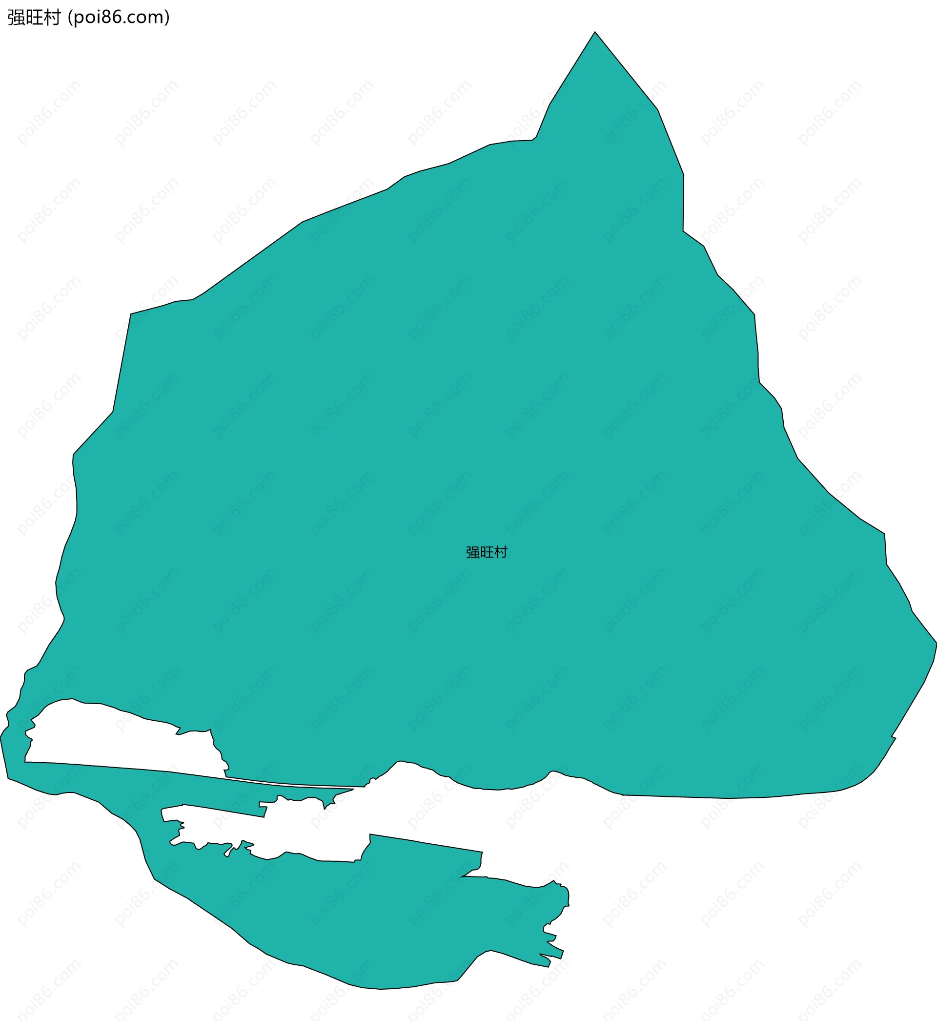 强旺村边界地图