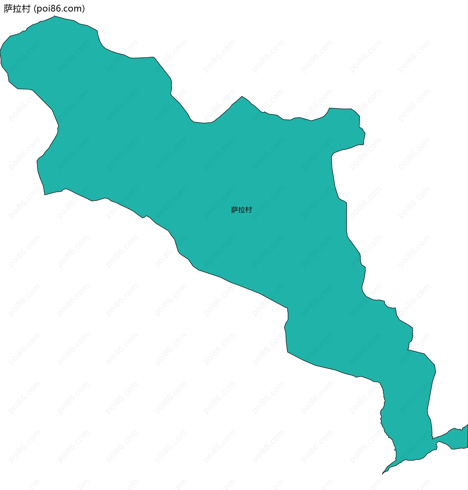 萨拉村边界地图