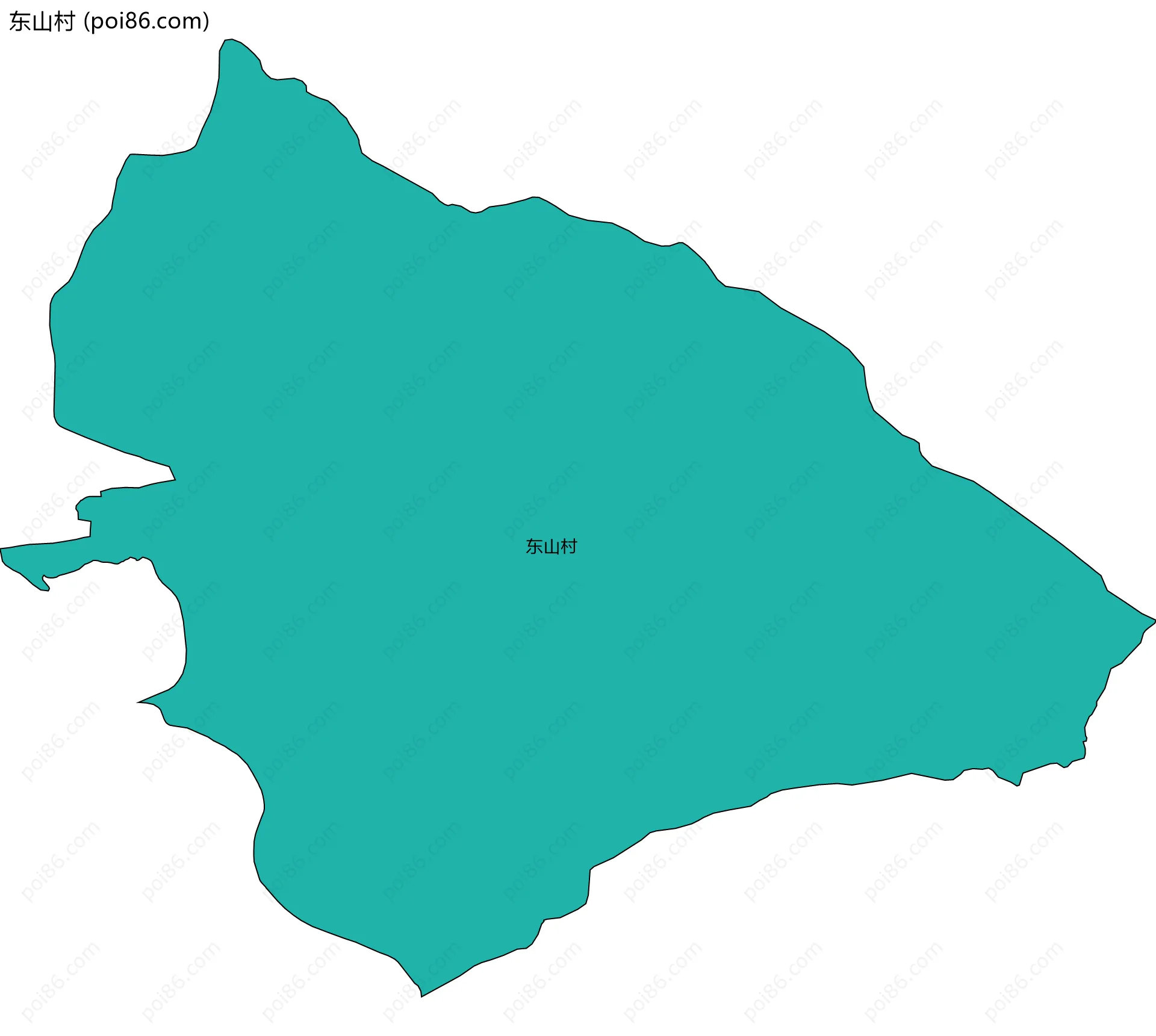 东山村边界地图