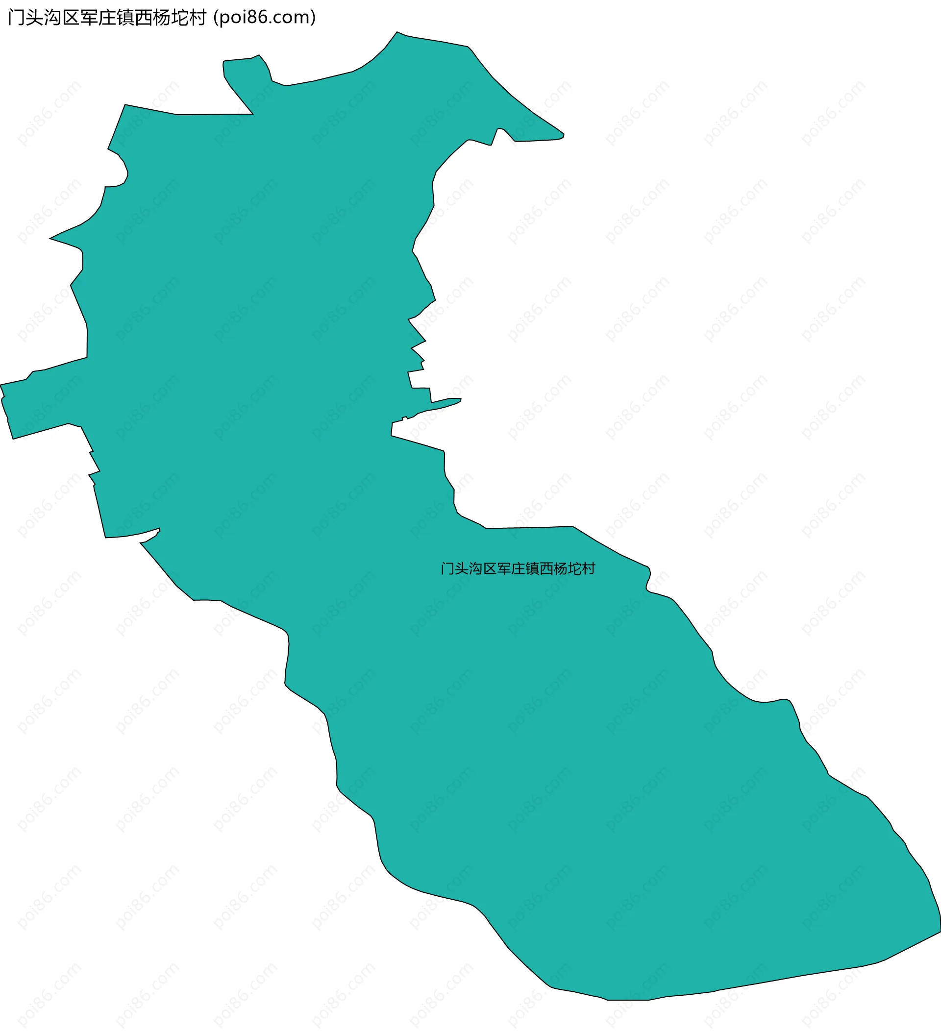 门头沟区军庄镇西杨坨村边界地图