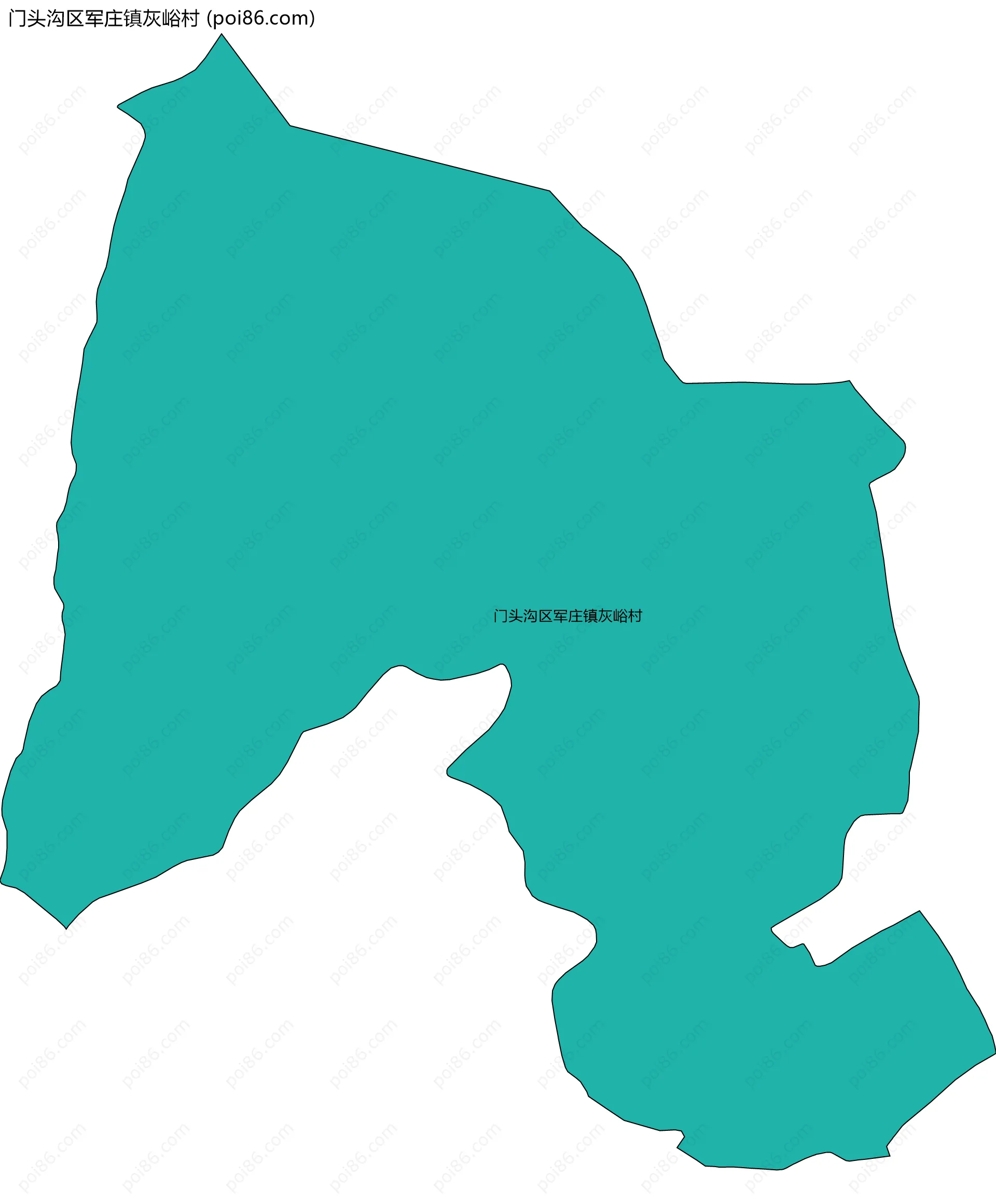 门头沟区军庄镇灰峪村边界地图