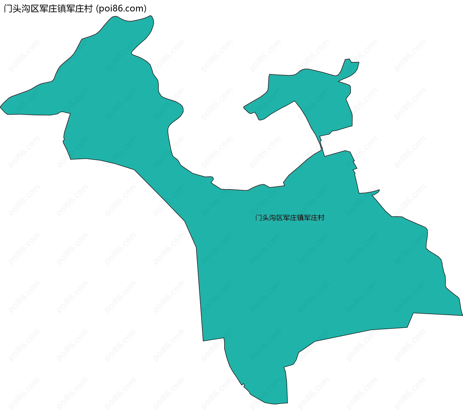门头沟区军庄镇军庄村边界地图