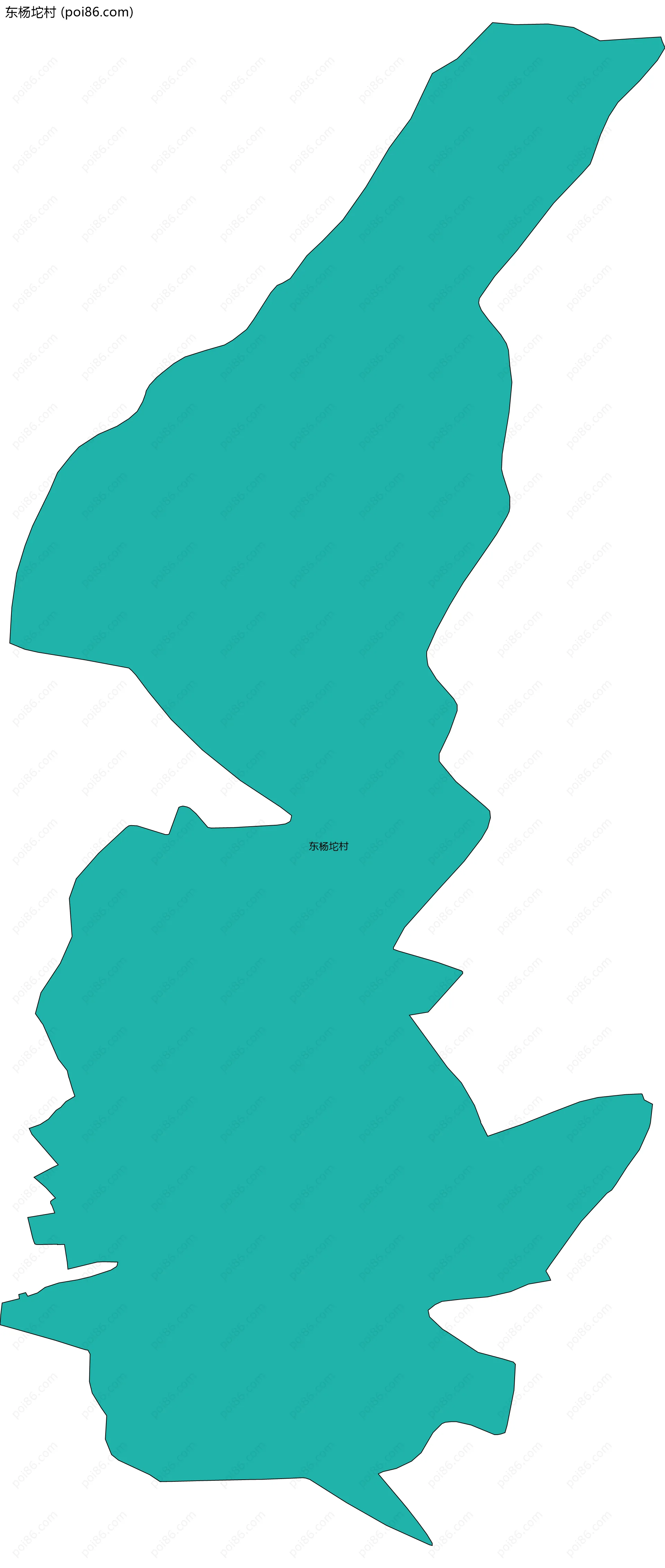 东杨坨村边界地图