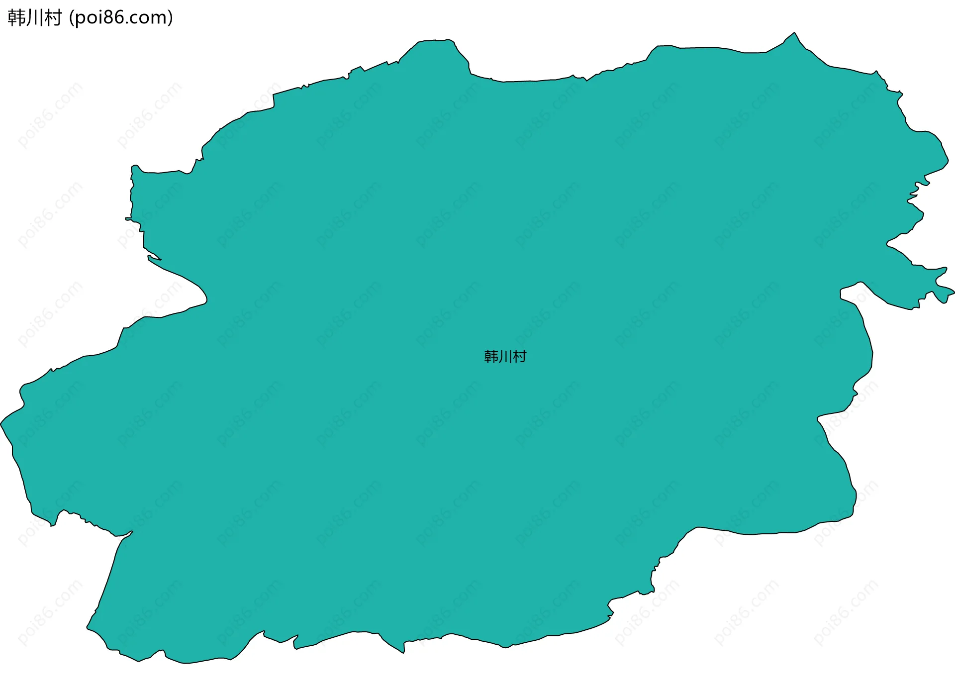 韩川村边界地图