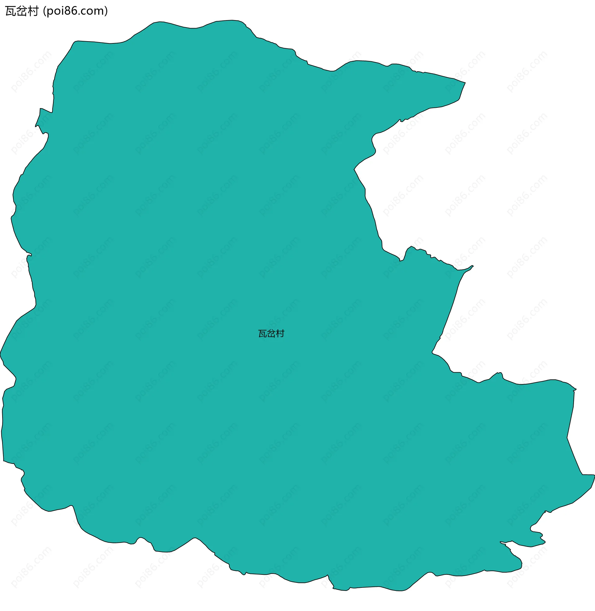 瓦岔村边界地图