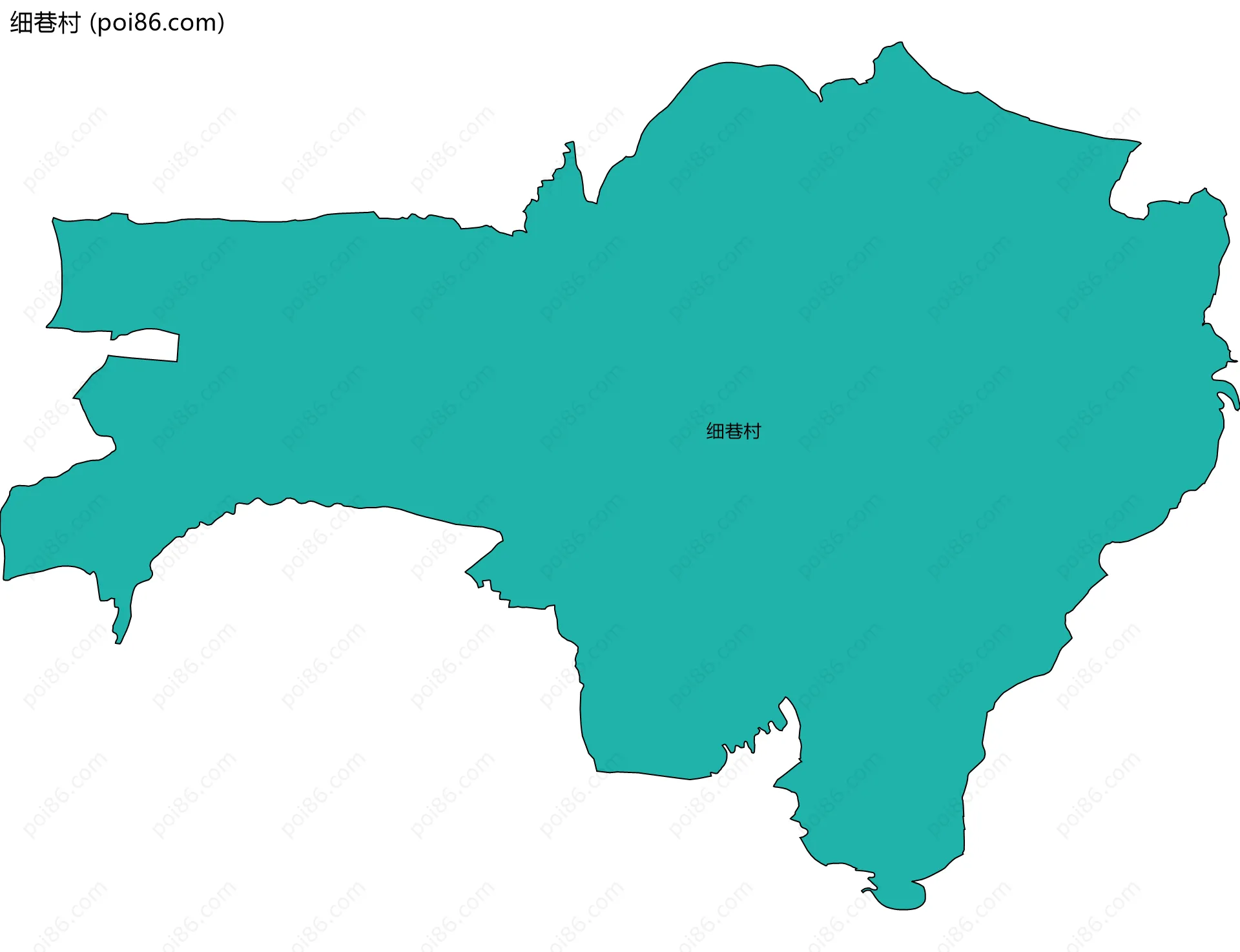 细巷村边界地图