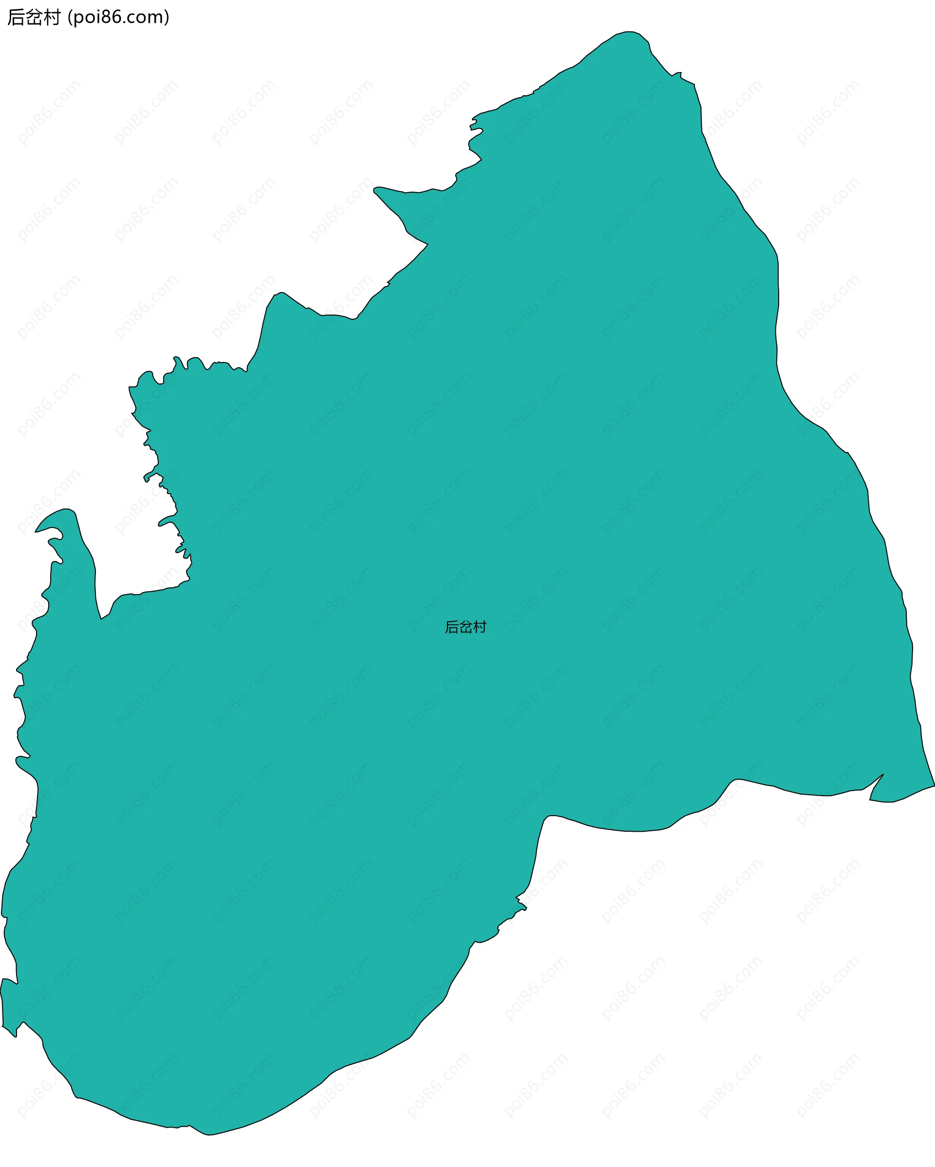 后岔村边界地图