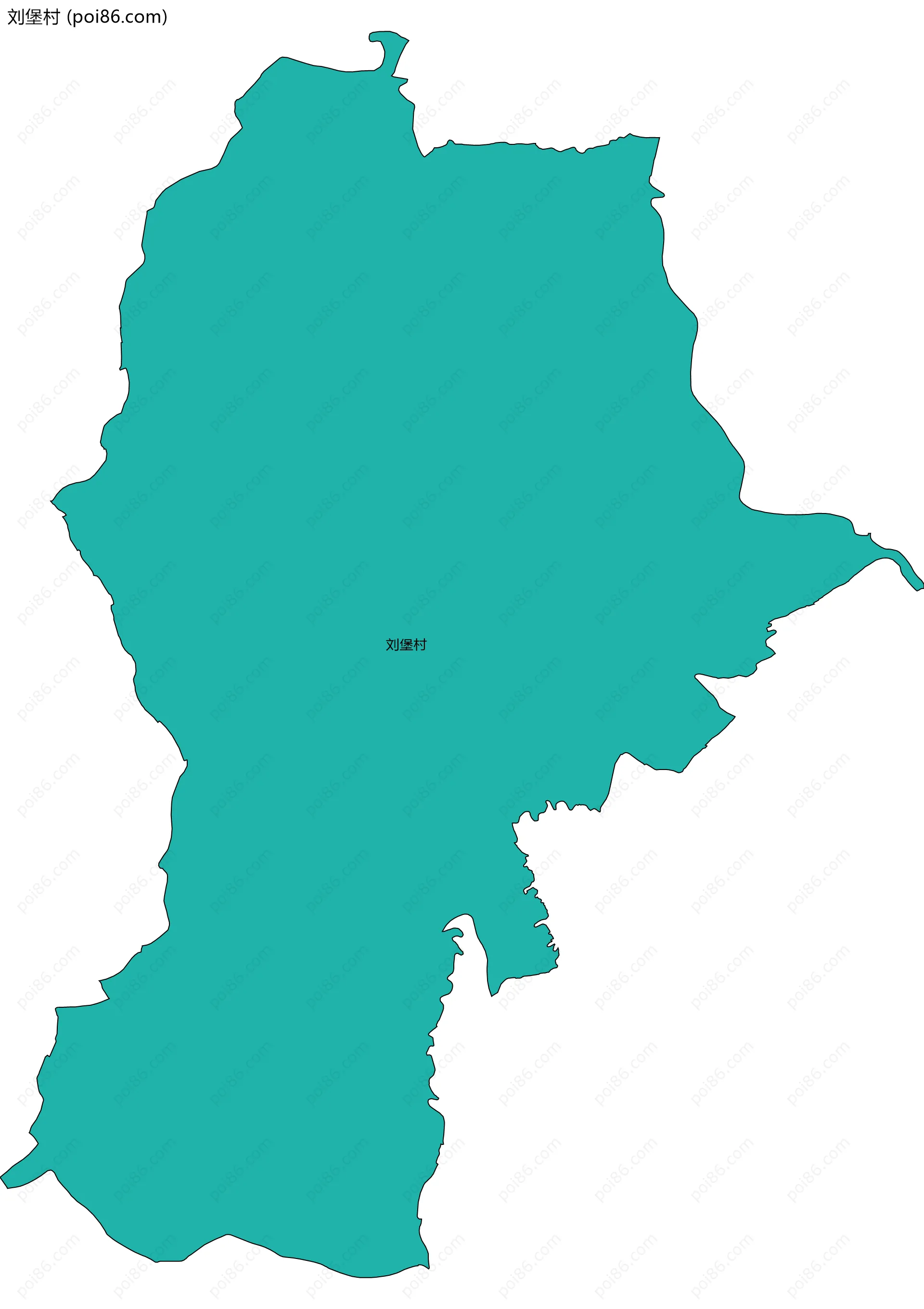 刘堡村边界地图