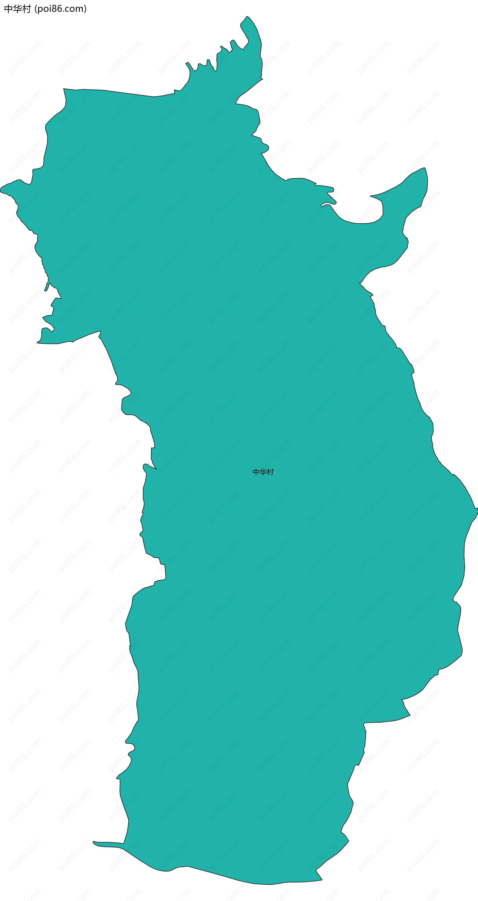 中华村边界地图