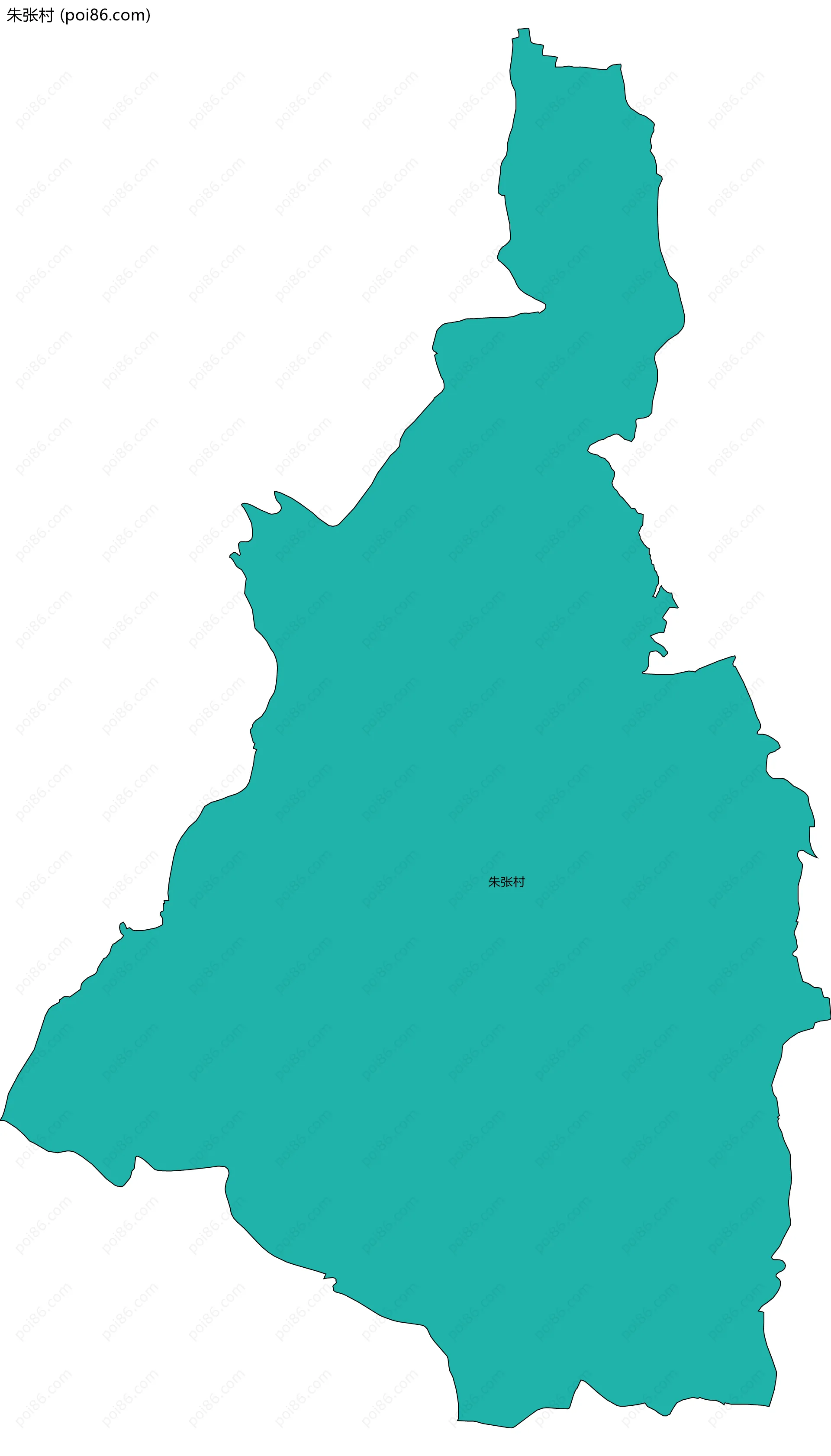 朱张村边界地图