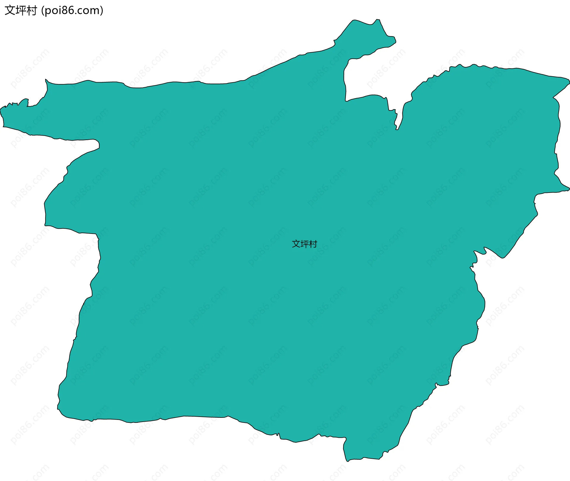 文坪村边界地图