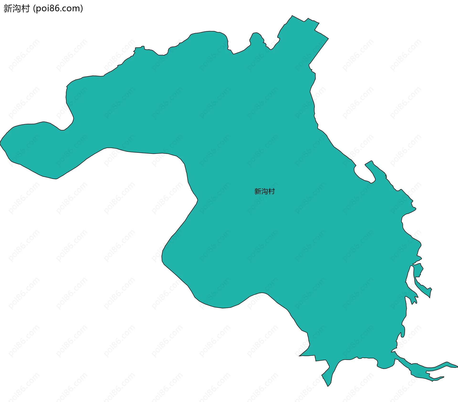 新沟村边界地图