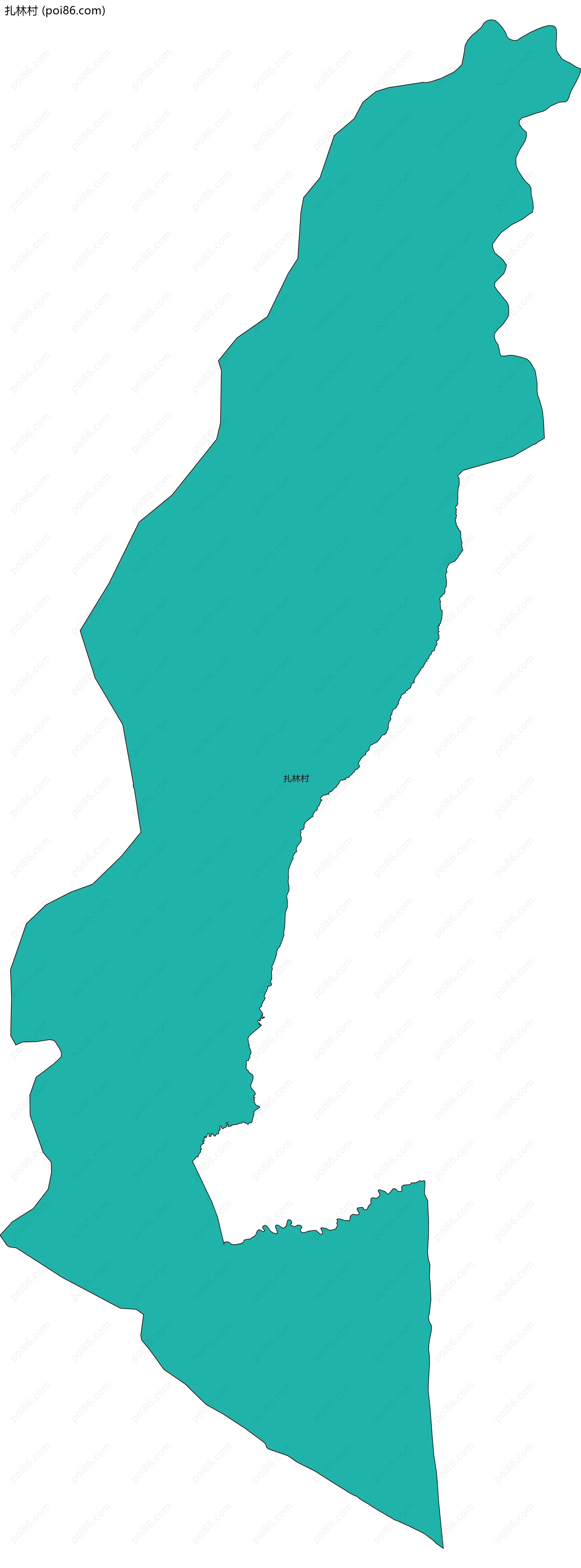 扎林村边界地图