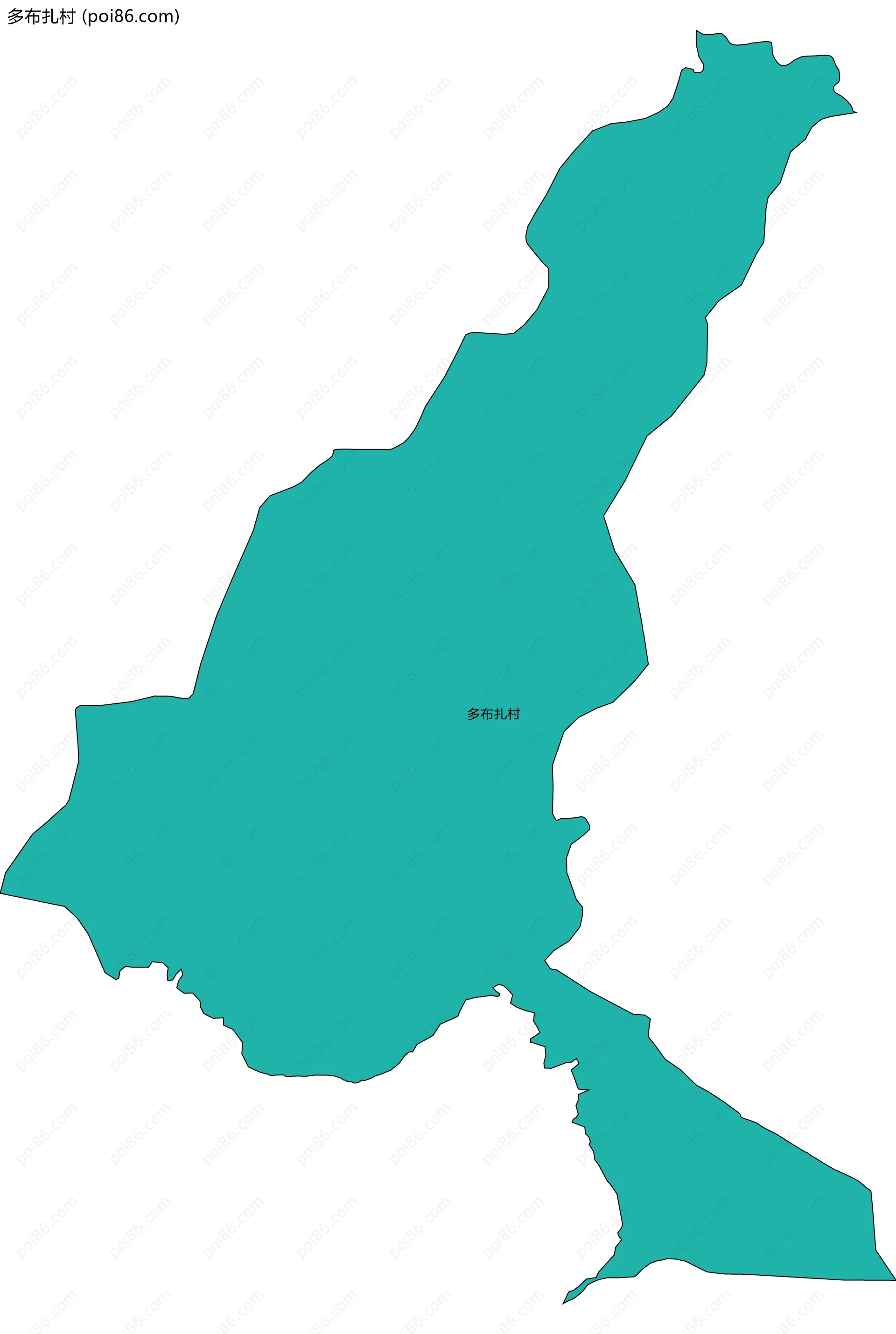 多布扎村边界地图