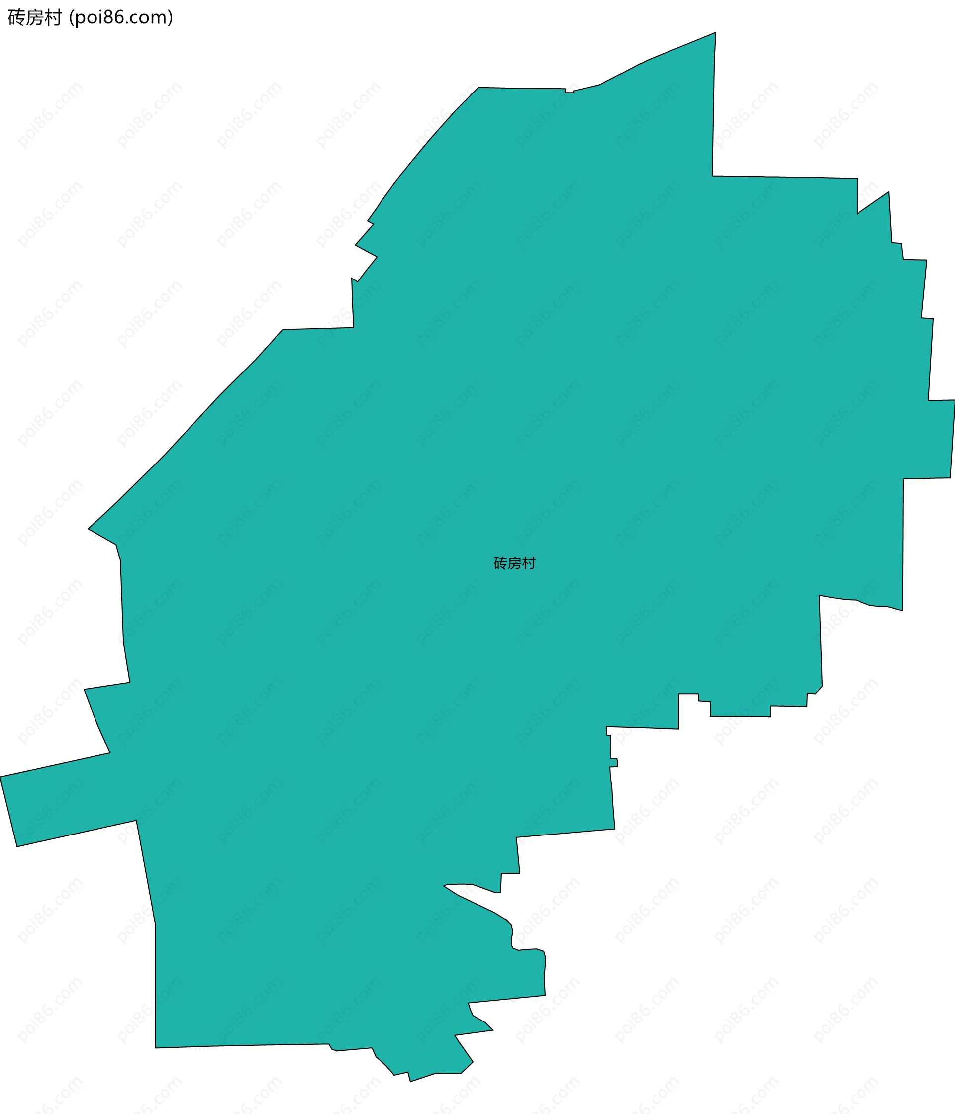 砖房村边界地图