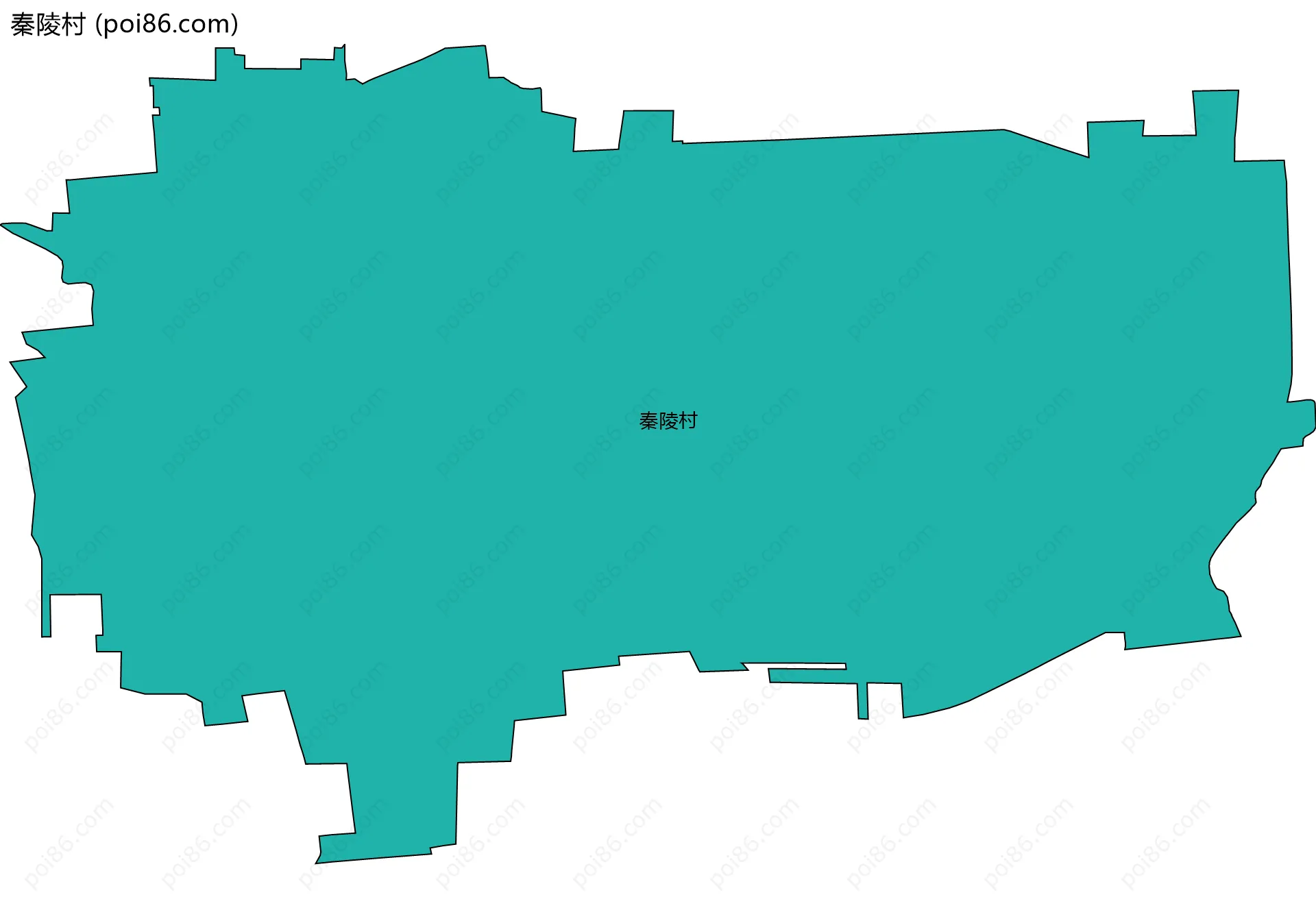 秦陵村边界地图