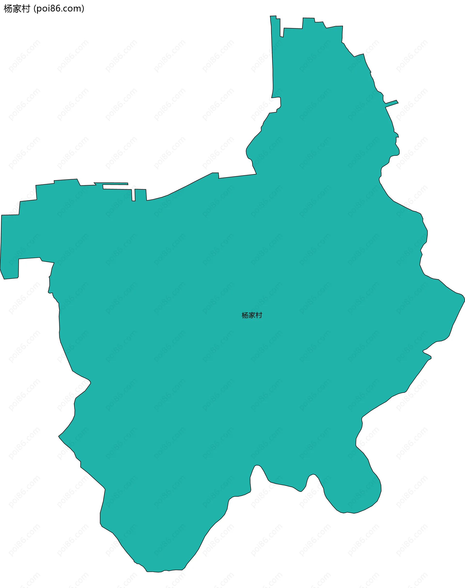 杨家村边界地图