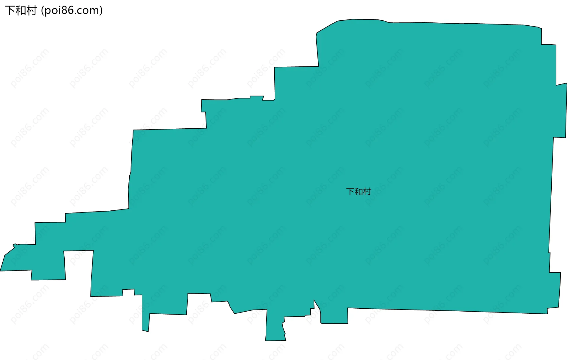 下和村边界地图