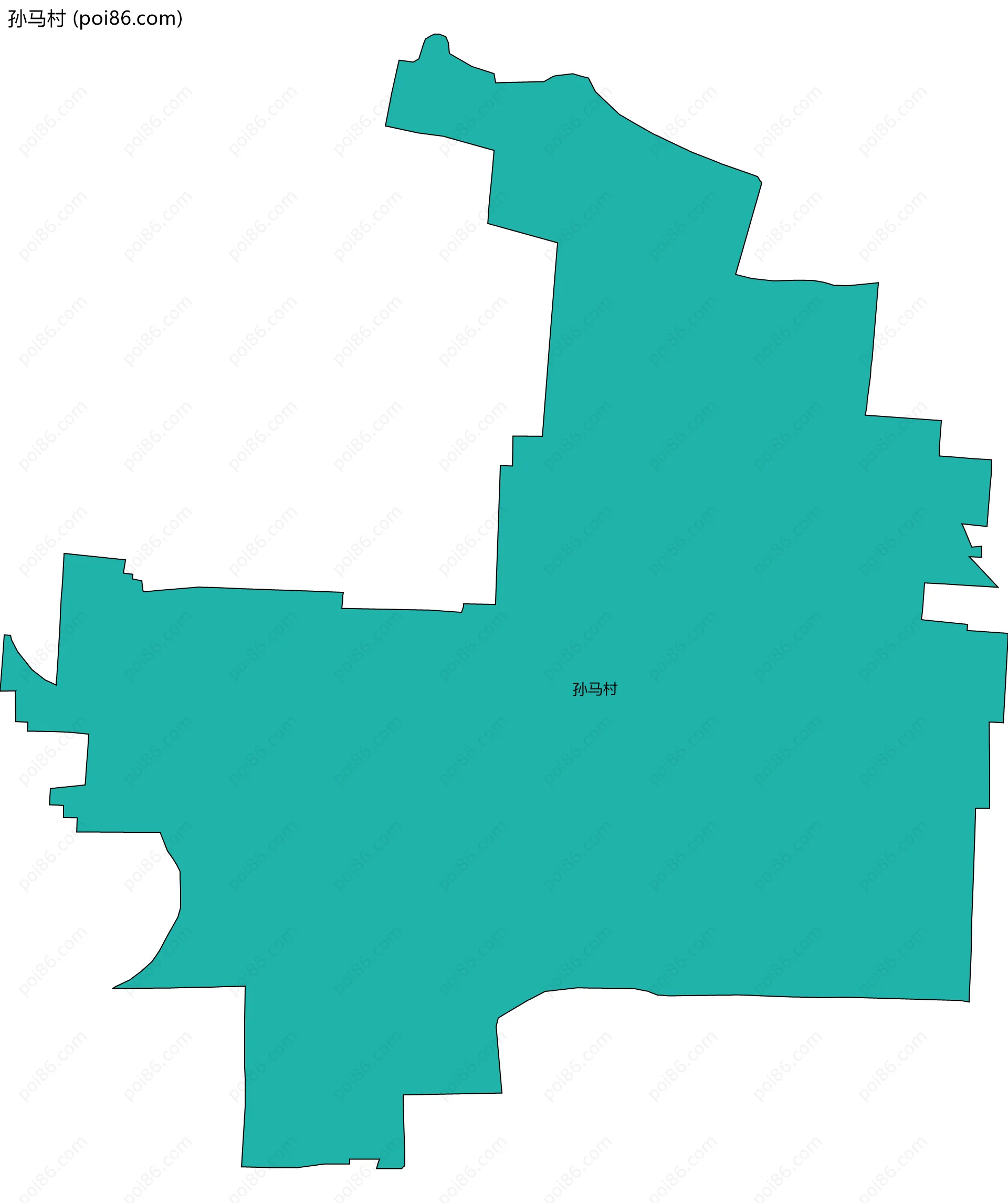 孙马村边界地图