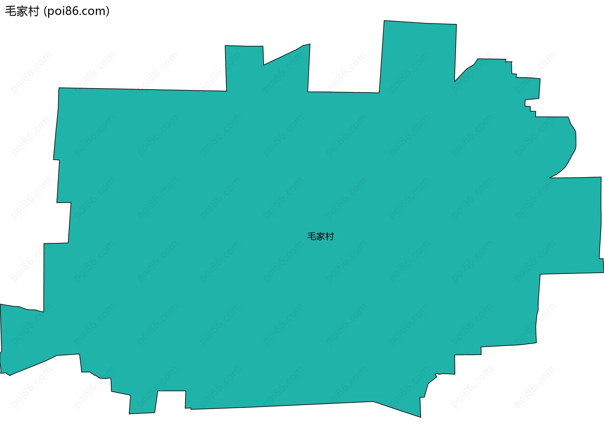 毛家村边界地图