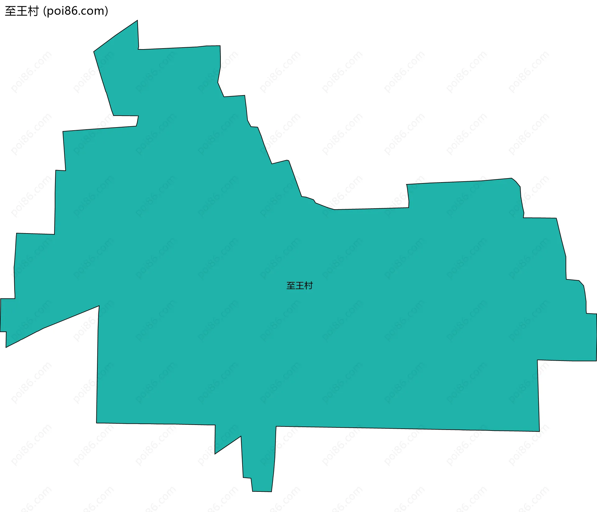 至王村边界地图