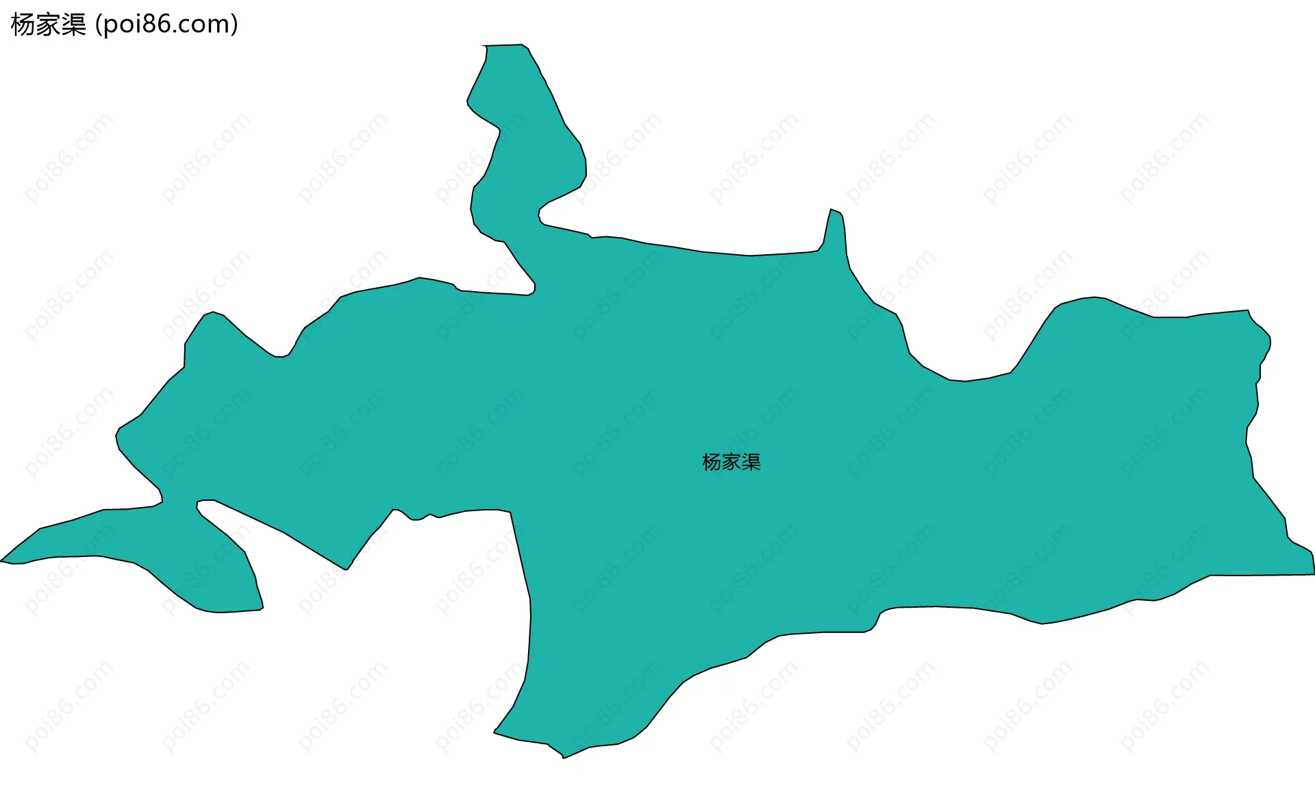 杨家渠边界地图