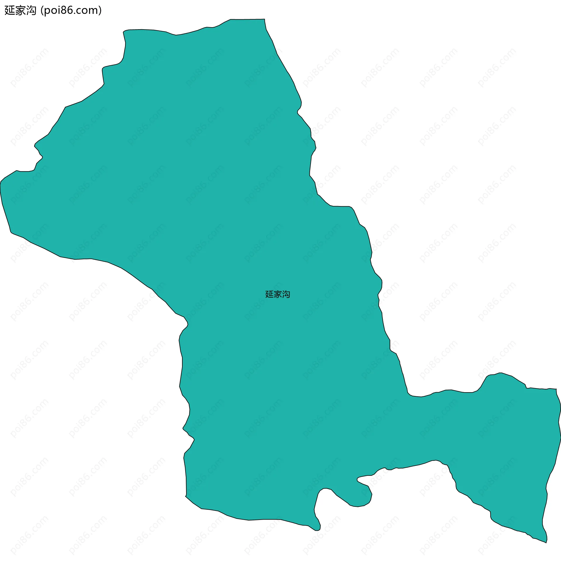 延家沟边界地图