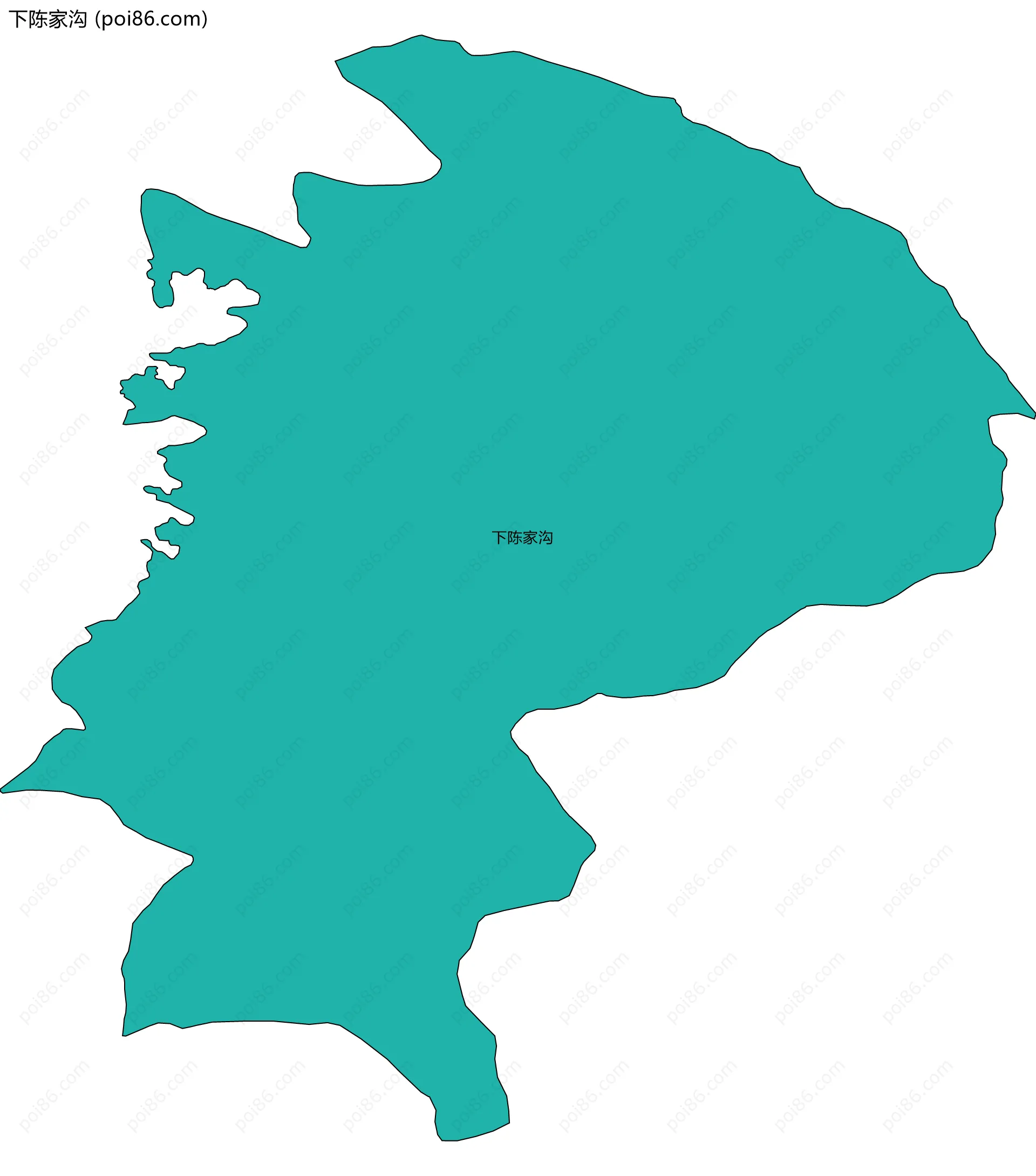 下陈家沟边界地图