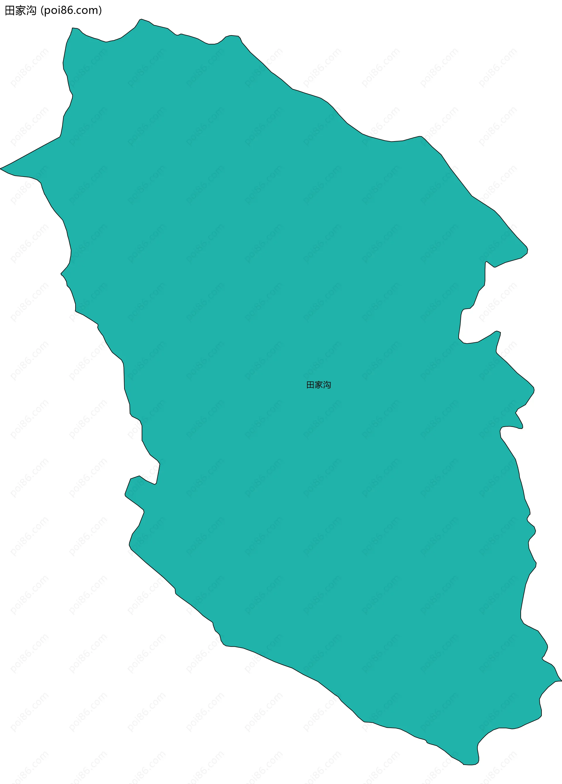 田家沟边界地图