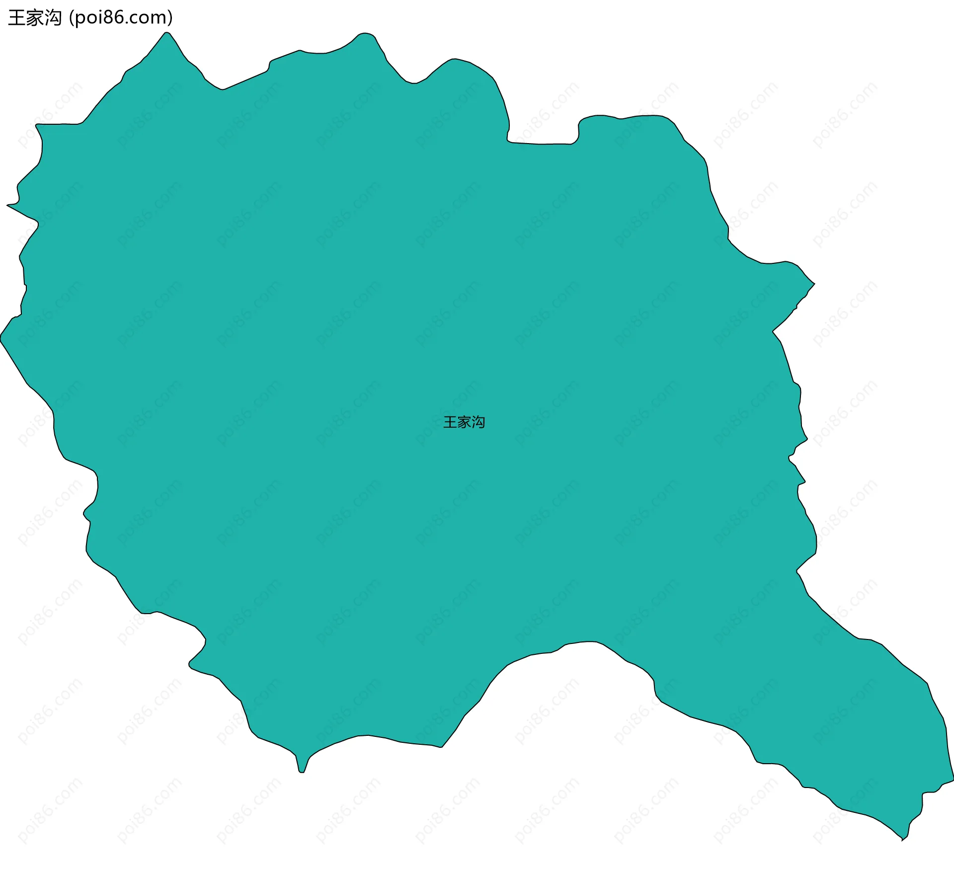 王家沟边界地图