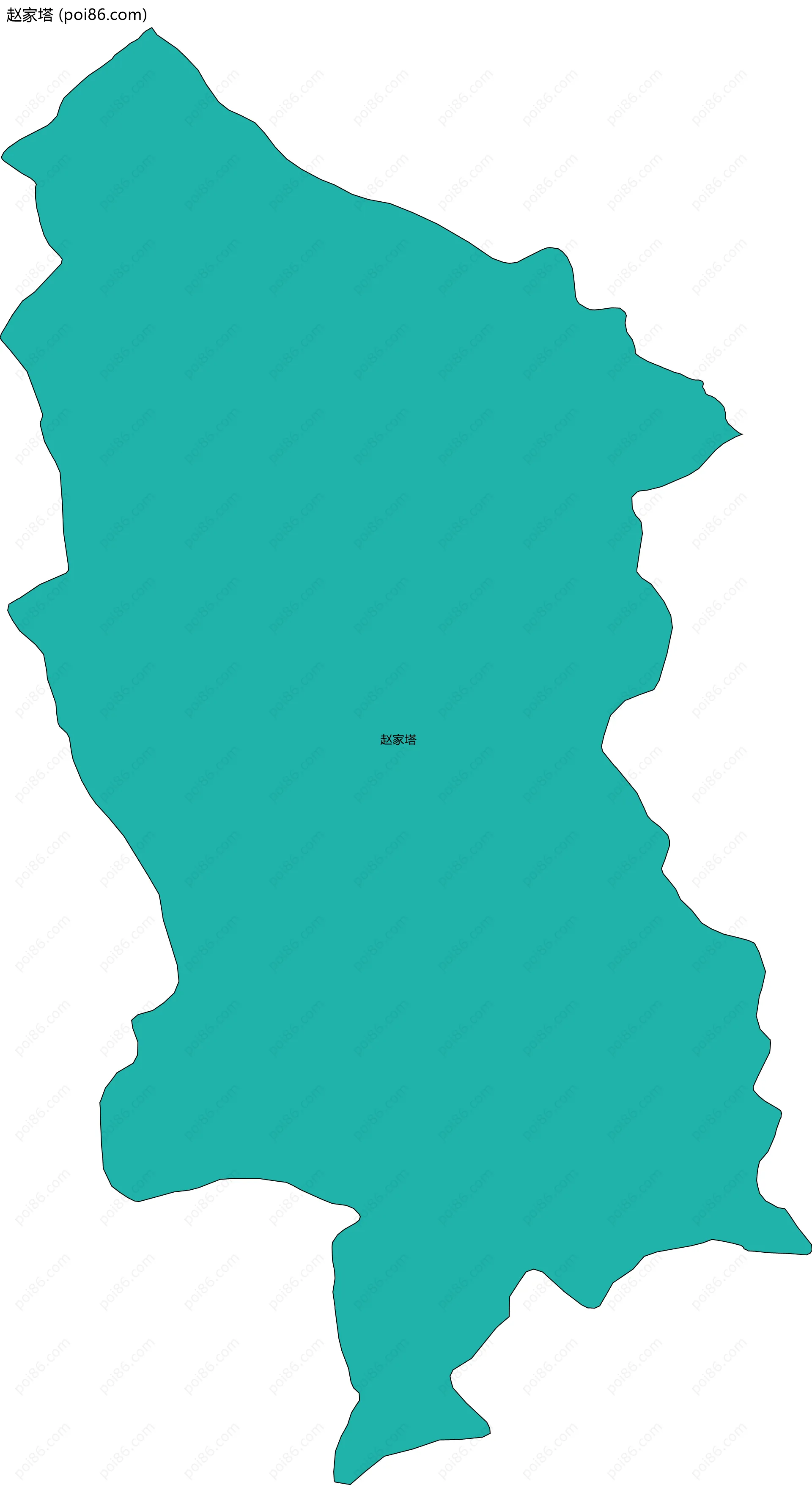 赵家塔边界地图