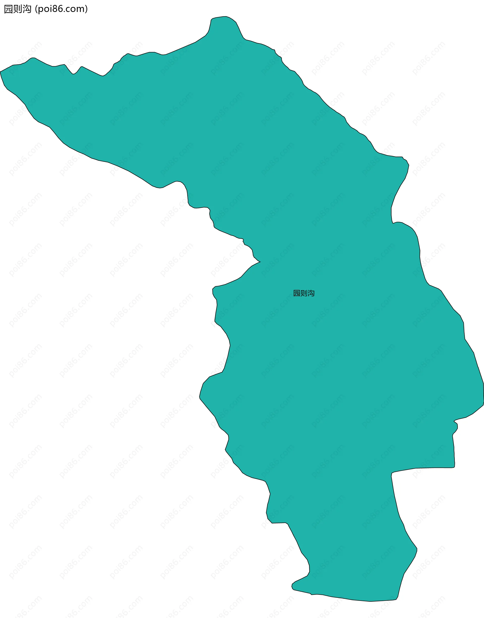 园则沟边界地图