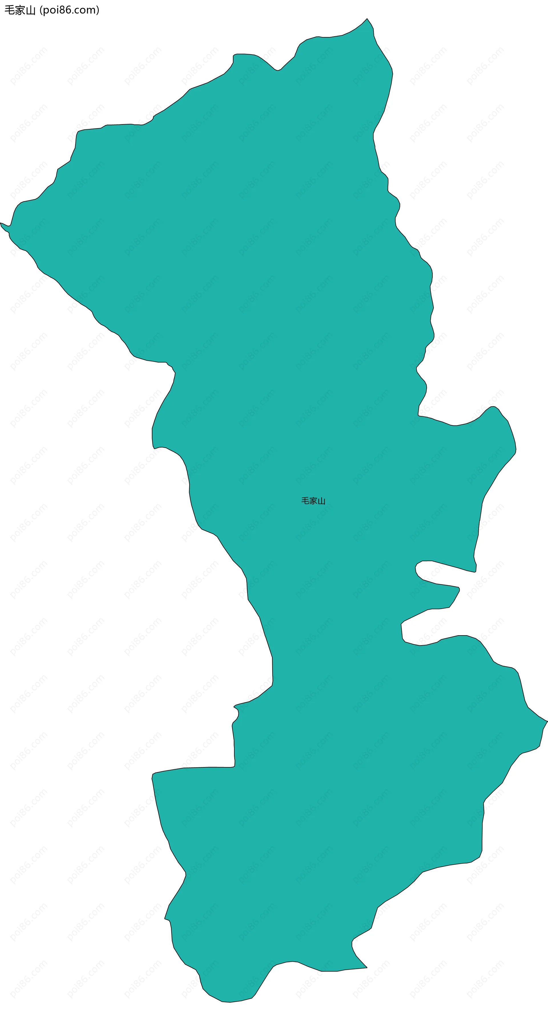 毛家山边界地图