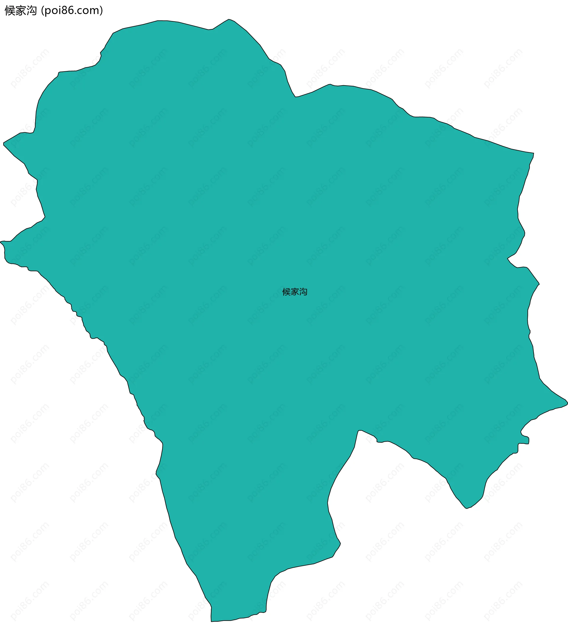 候家沟边界地图