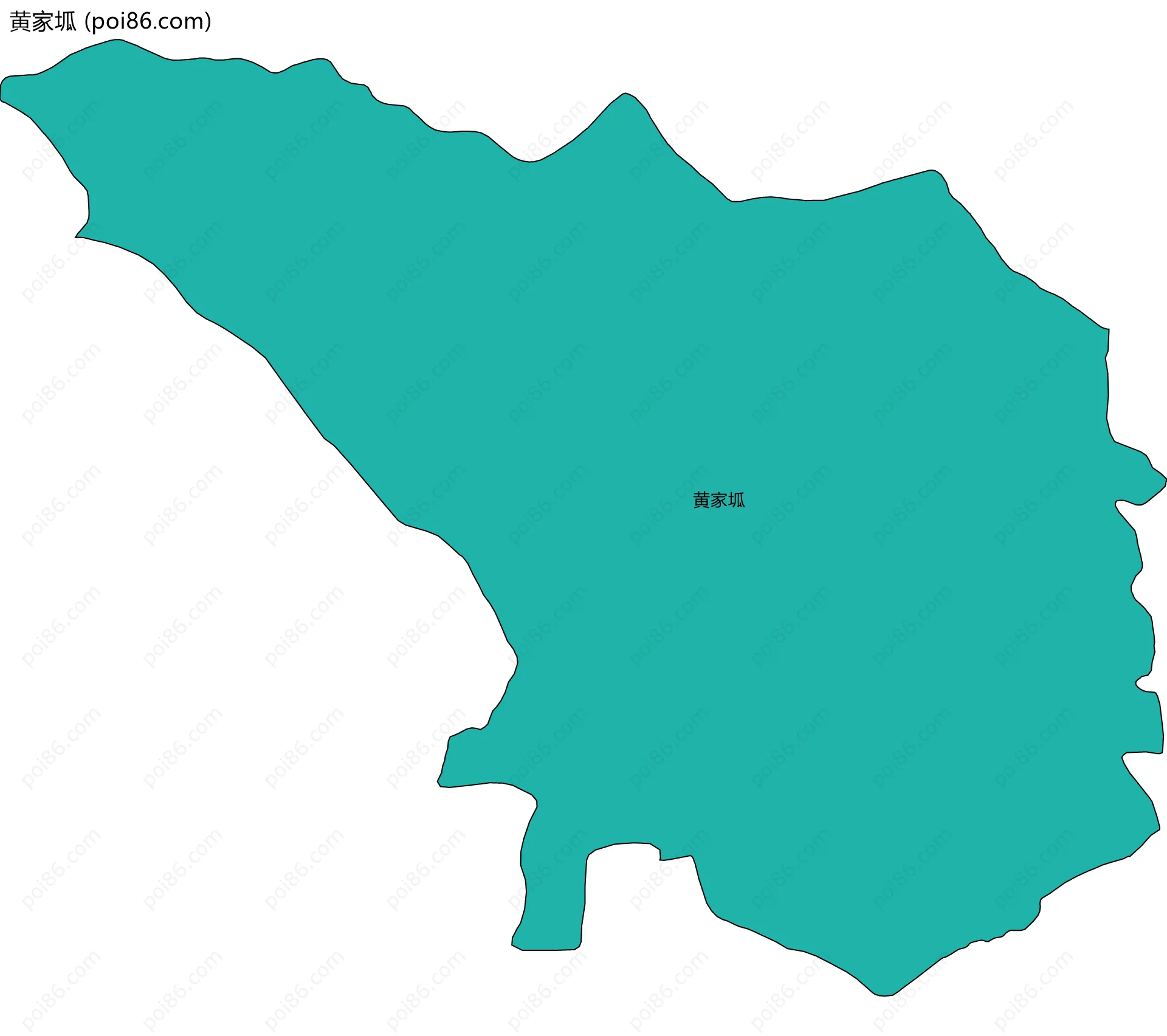 黄家坬边界地图